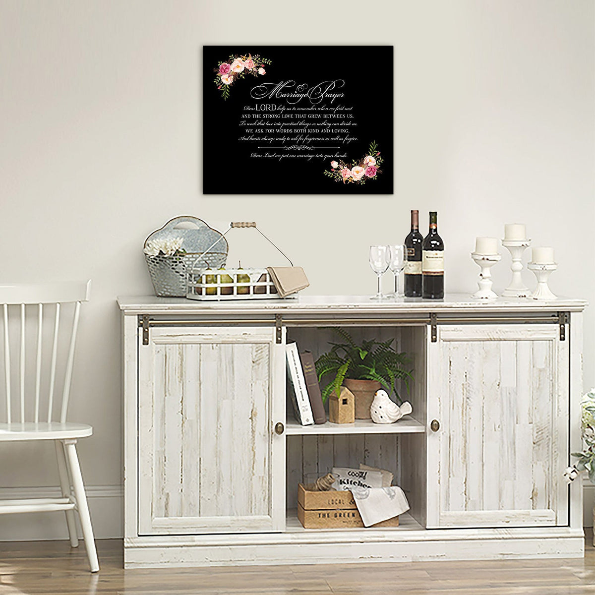 Marriage Prayer For Husband and Wife Canvas Wall Art Framed Modern Wall Decor Decorative Accents For Wall Ready to Hang for Home Living Room Bedroom Entryway Size 12”x16” - LifeSong Milestones