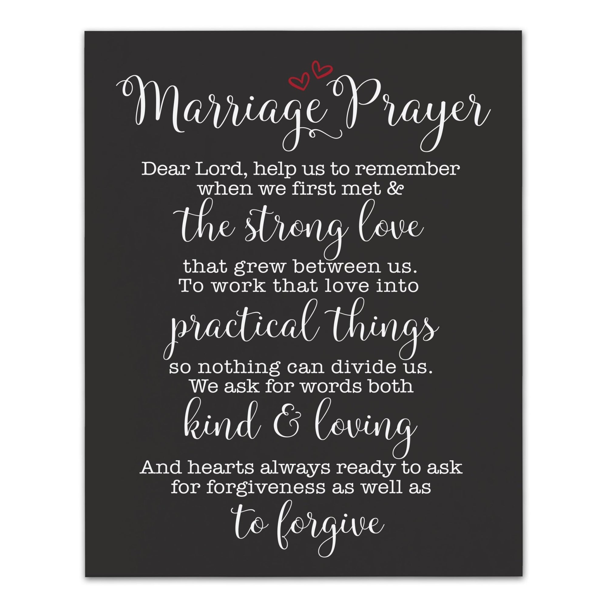 Marriage Prayer Wall Decor Plaques - Design 1 - LifeSong Milestones