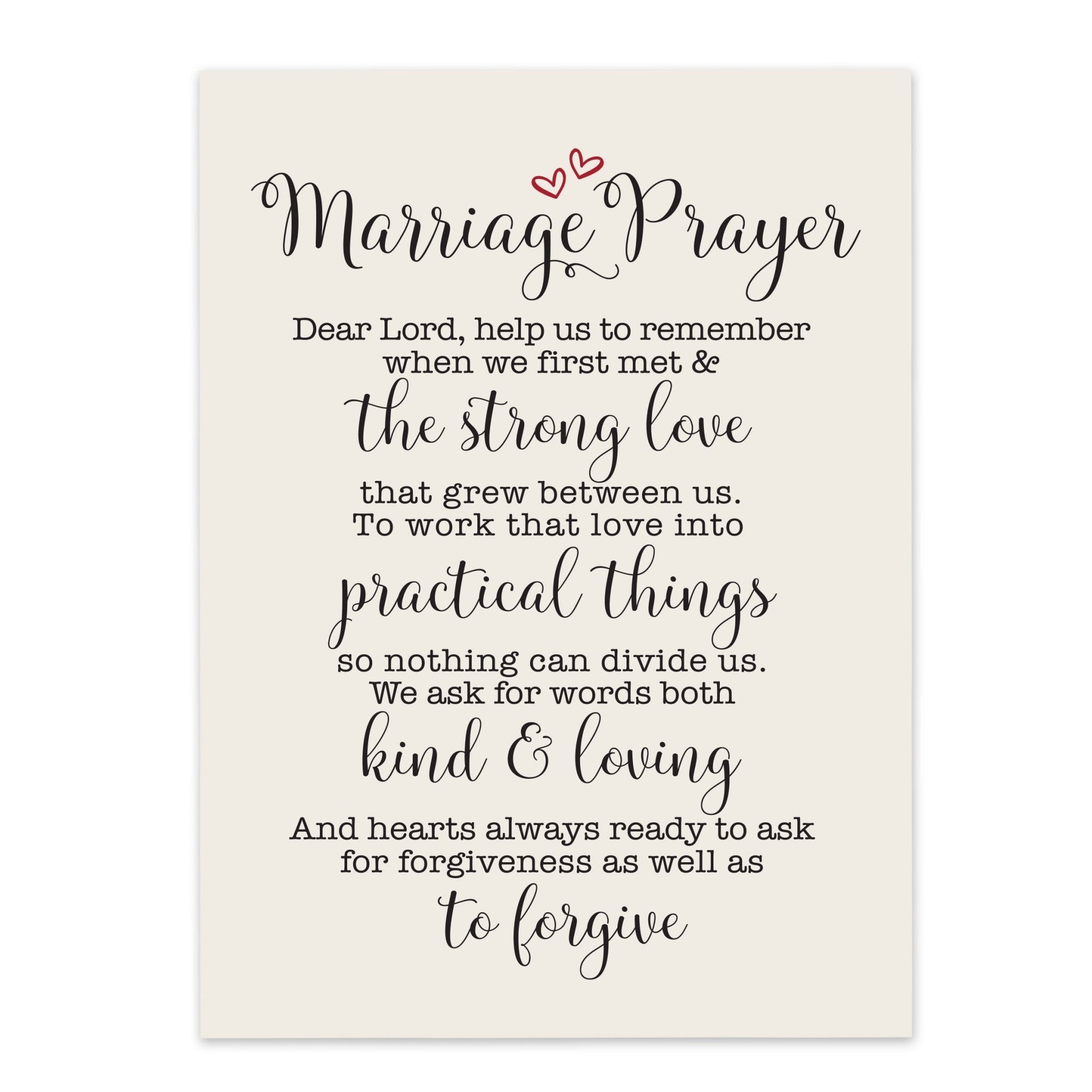 Marriage Prayer Wall Decor Plaques - Design 1 - LifeSong Milestones