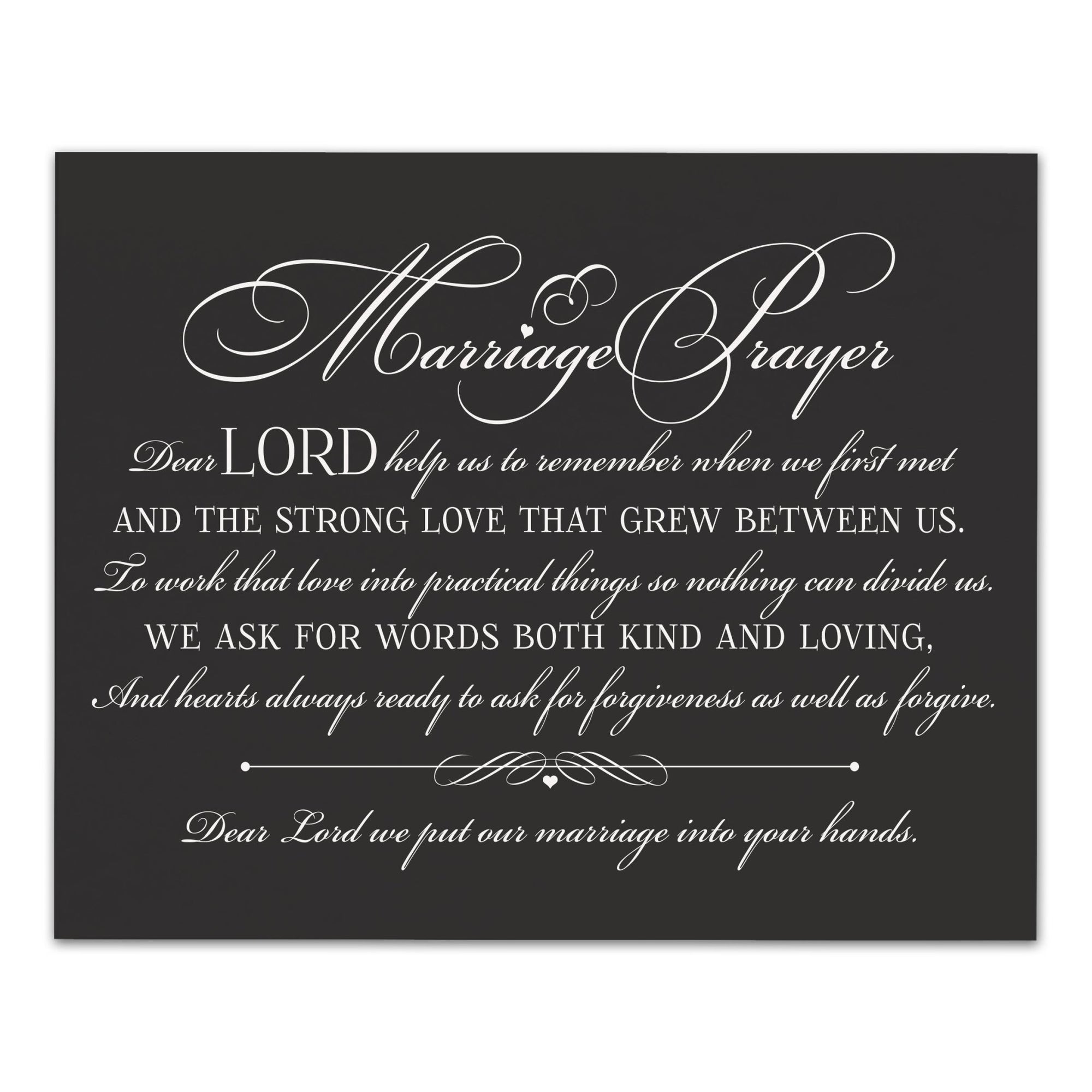 Marriage Prayer Wall Decor Plaques - Design 2 - LifeSong Milestones
