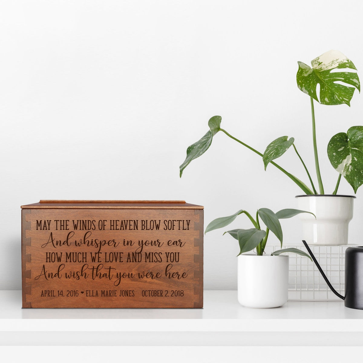 May the Winds Personalized Memorial Decorative Dovetail Cremation Urn For Human Ashes Funeral and Condolence Keepsake - LifeSong Milestones