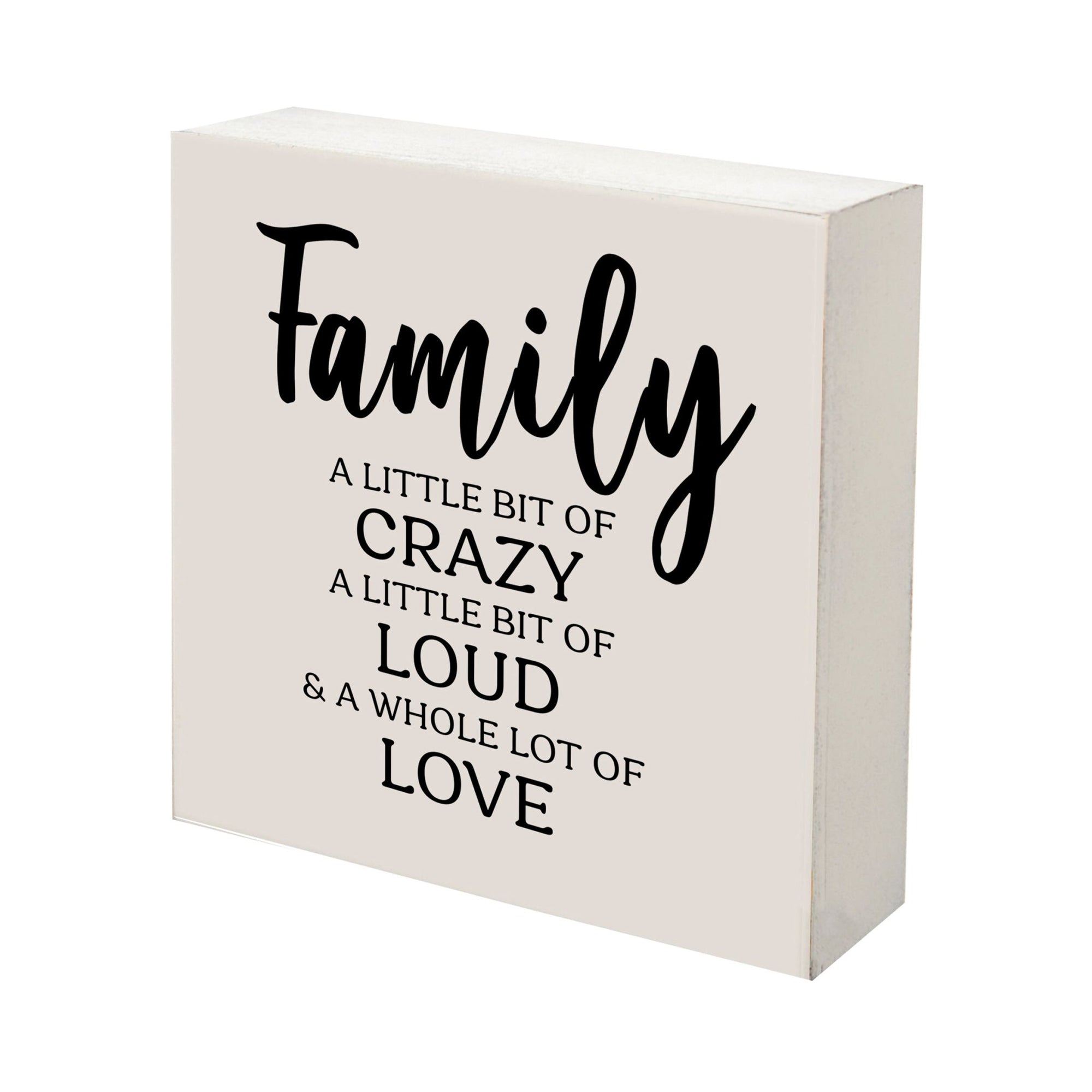 Memorable Shadow Box Gift 6” x 6” 1.5” - (Crazy, Loud, Love) - LifeSong Milestones