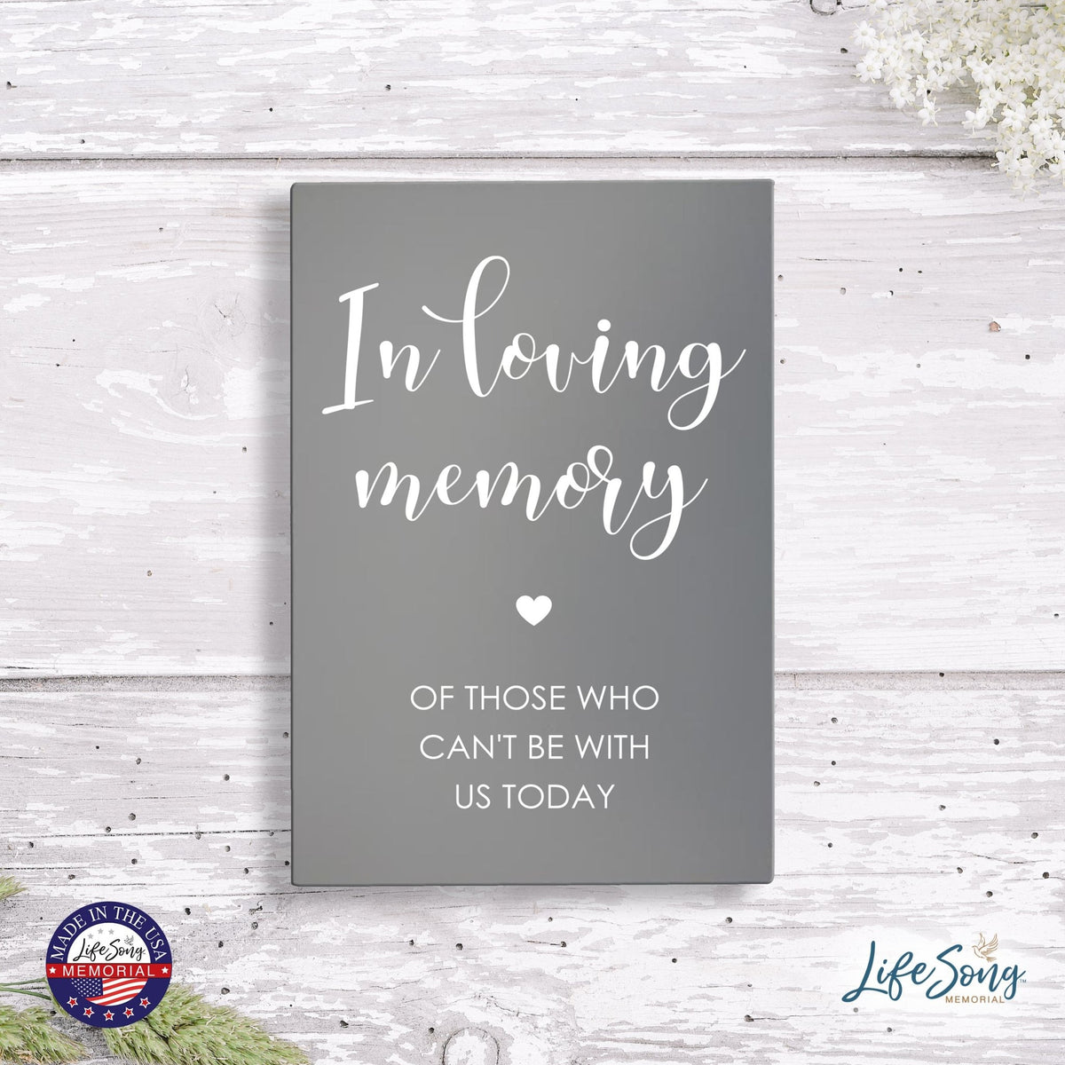 Memorial 5.5x8 Wooden Table Top and shelf decor Home Décor - In Loving Memory - LifeSong Milestones