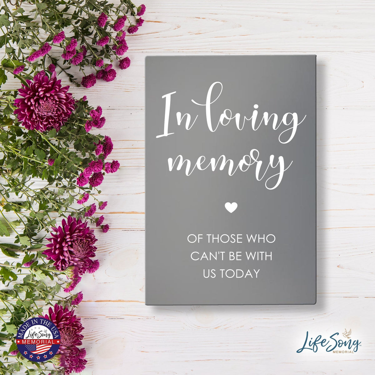 Memorial 5.5x8 Wooden Table Top and shelf decor Home Décor - In Loving Memory - LifeSong Milestones