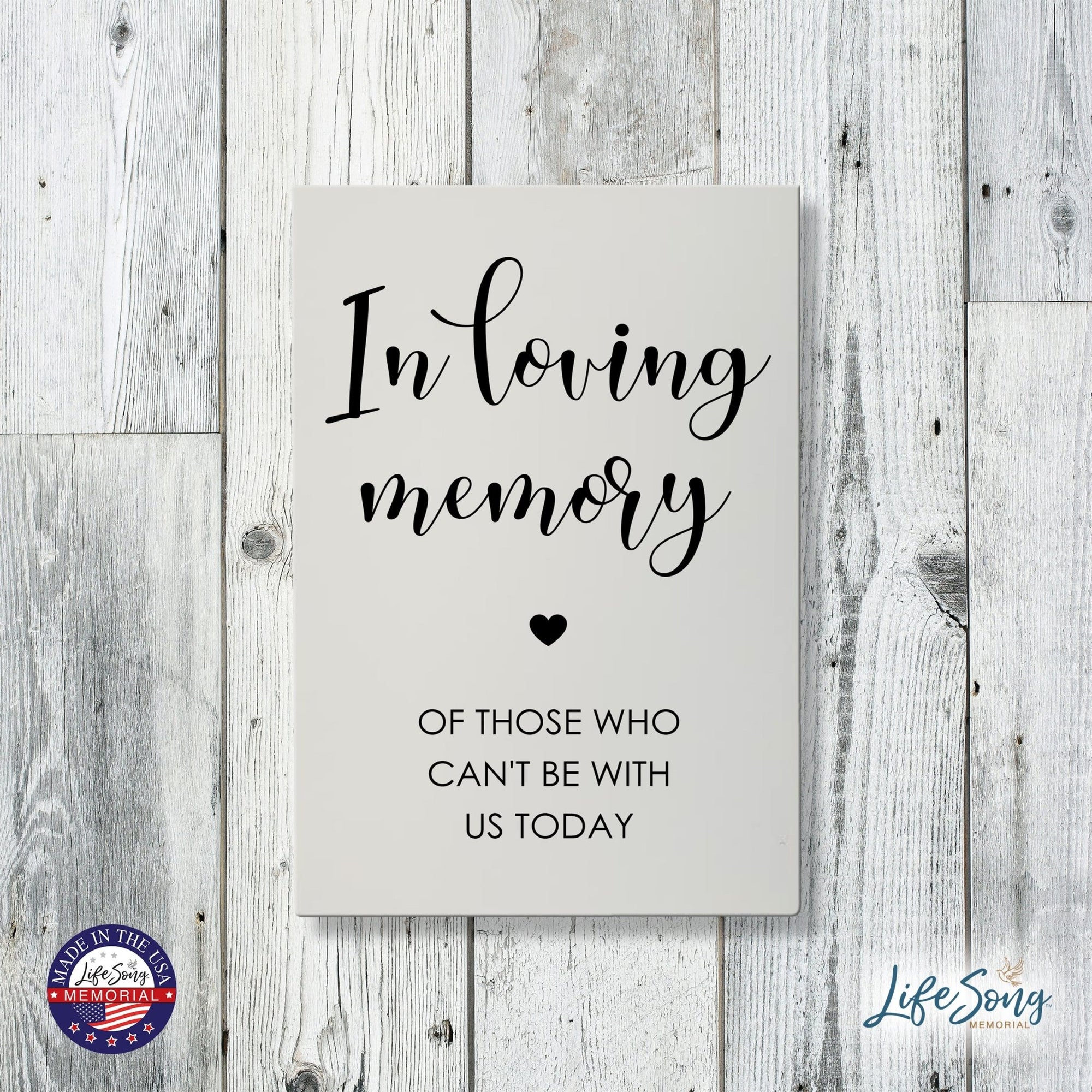 Memorial 5.5x8 Wooden Table Top and shelf decor Home Décor - In Loving Memory - LifeSong Milestones