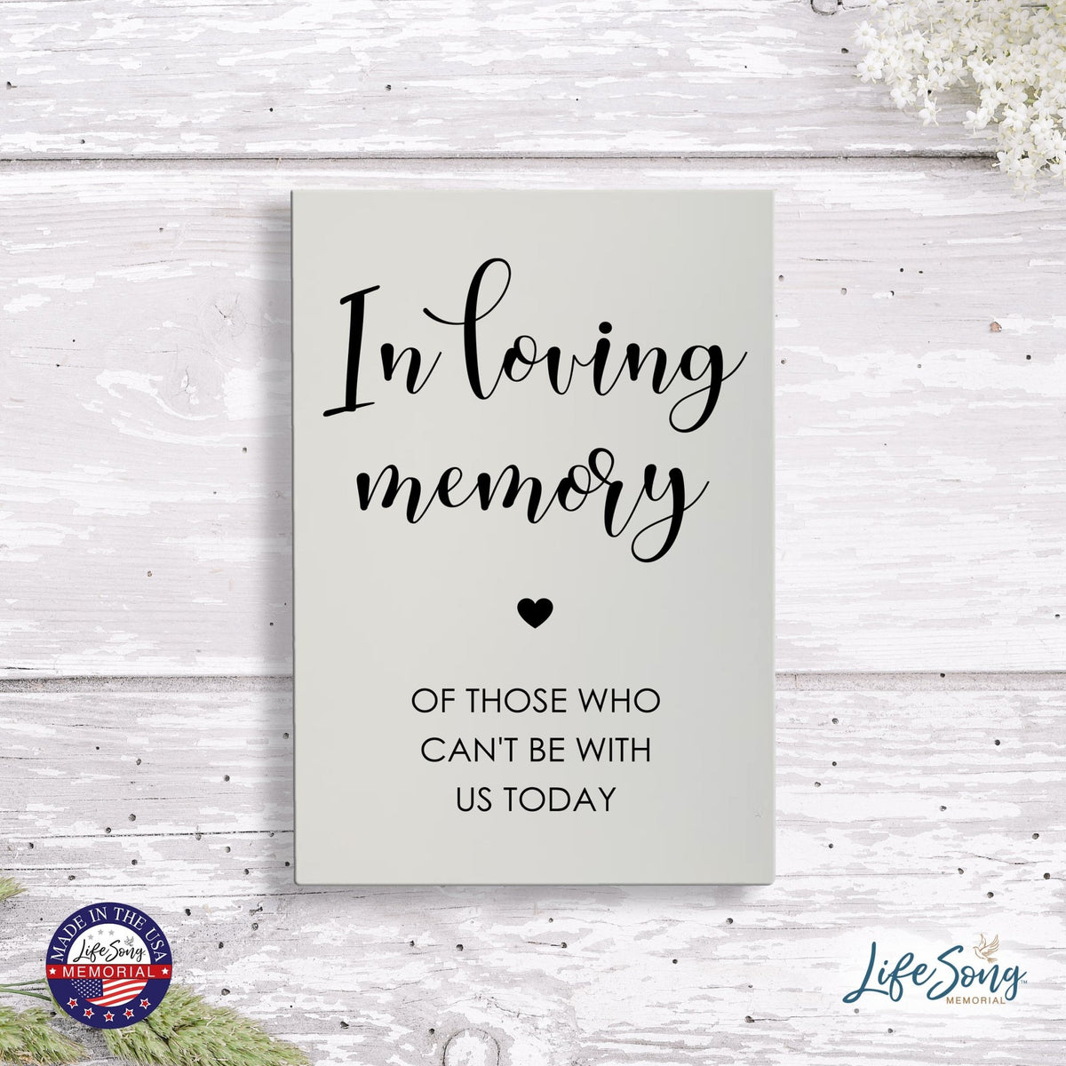 Memorial 5.5x8 Wooden Table Top and shelf decor Home Décor - In Loving Memory - LifeSong Milestones