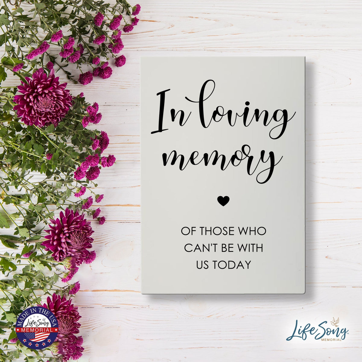 Memorial 5.5x8 Wooden Table Top and shelf decor Home Décor - In Loving Memory - LifeSong Milestones