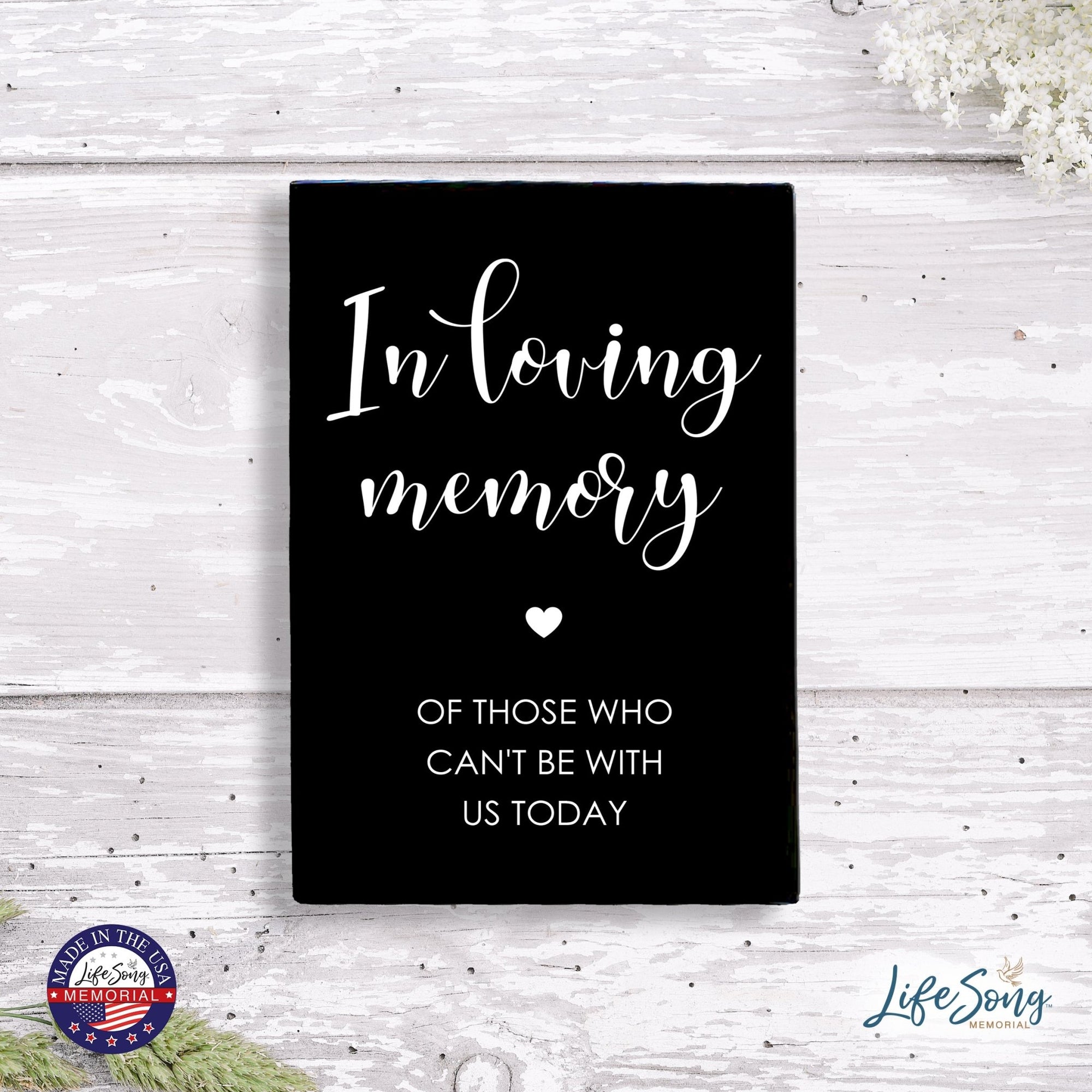 Memorial 5.5x8 Wooden Table Top and shelf decor Home Décor - In Loving Memory - LifeSong Milestones