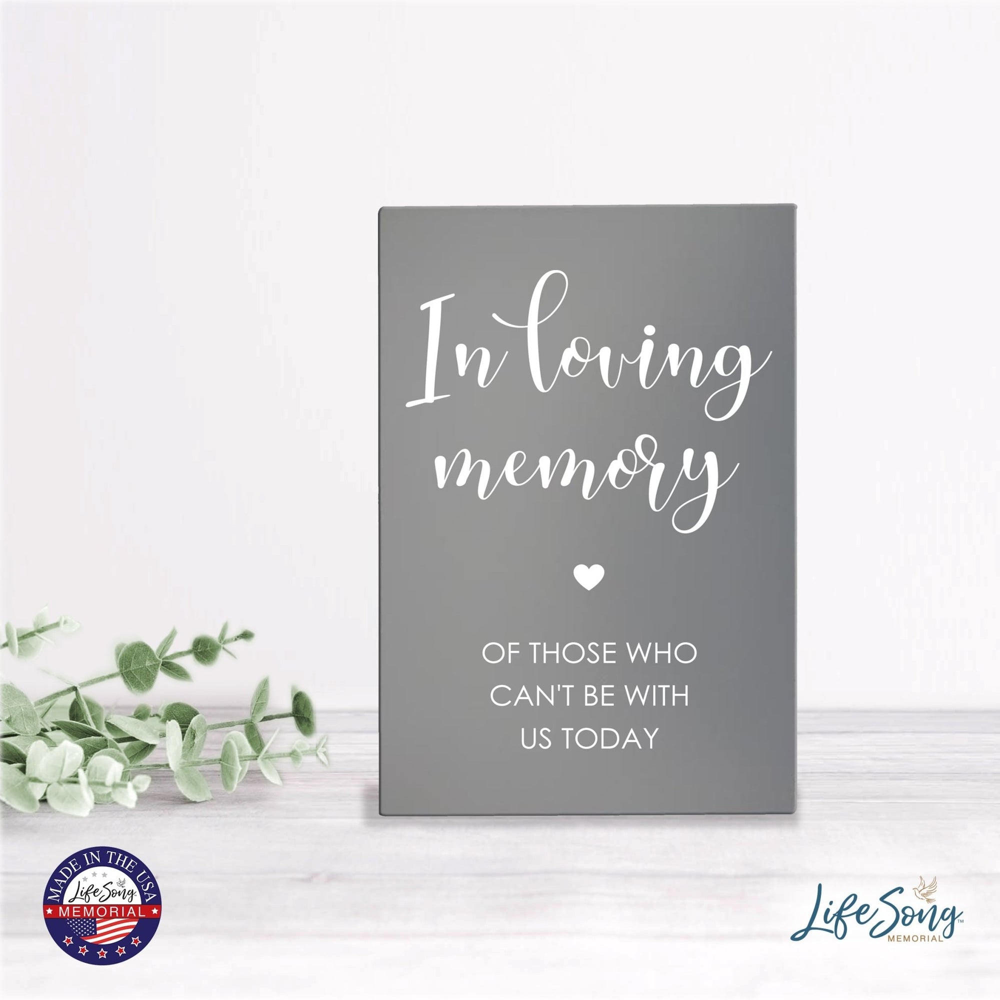 Memorial 5.5x8 Wooden Table Top and shelf decor Home Décor - In Loving Memory - LifeSong Milestones