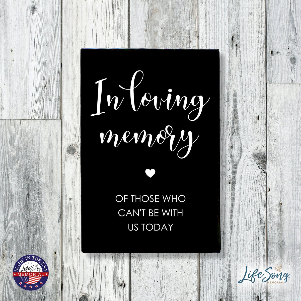 Memorial 5.5x8 Wooden Table Top and shelf decor Home Décor - In Loving Memory - LifeSong Milestones