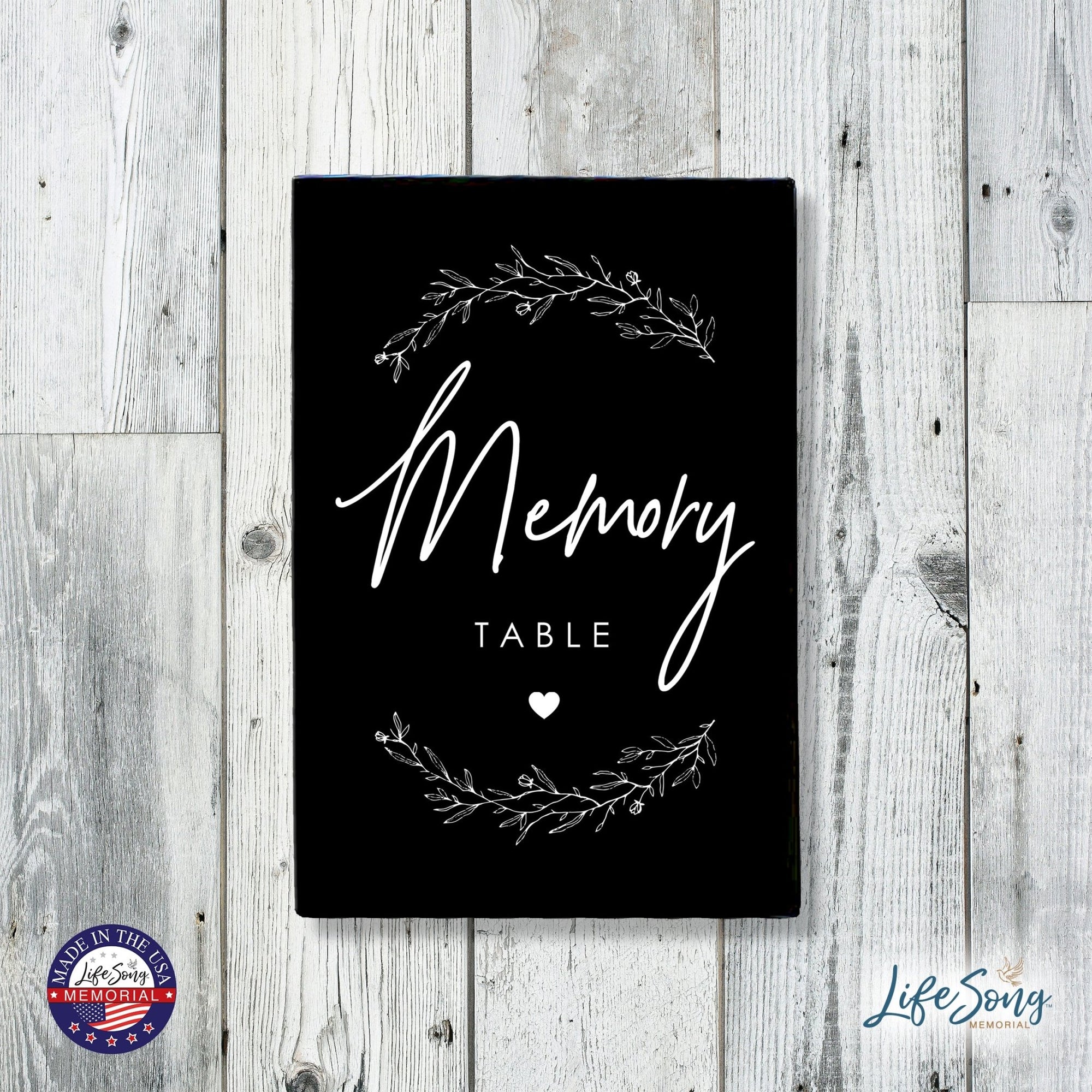 Memorial 5.5x8 Wooden Table Top and shelf decor Home Décor - Memory Table - LifeSong Milestones
