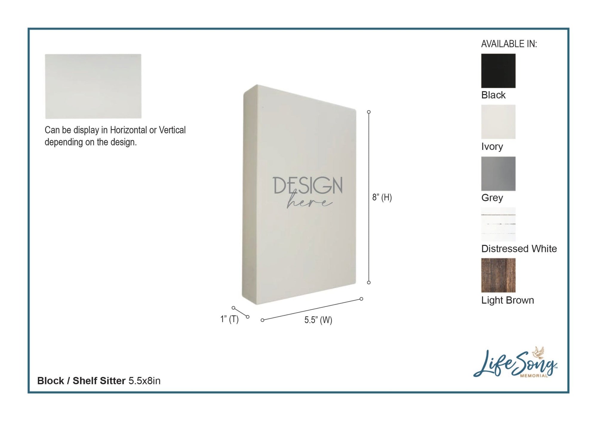 Memorial 5.5x8 Wooden Table Top and shelf decor Home Décor - Memory Table - LifeSong Milestones