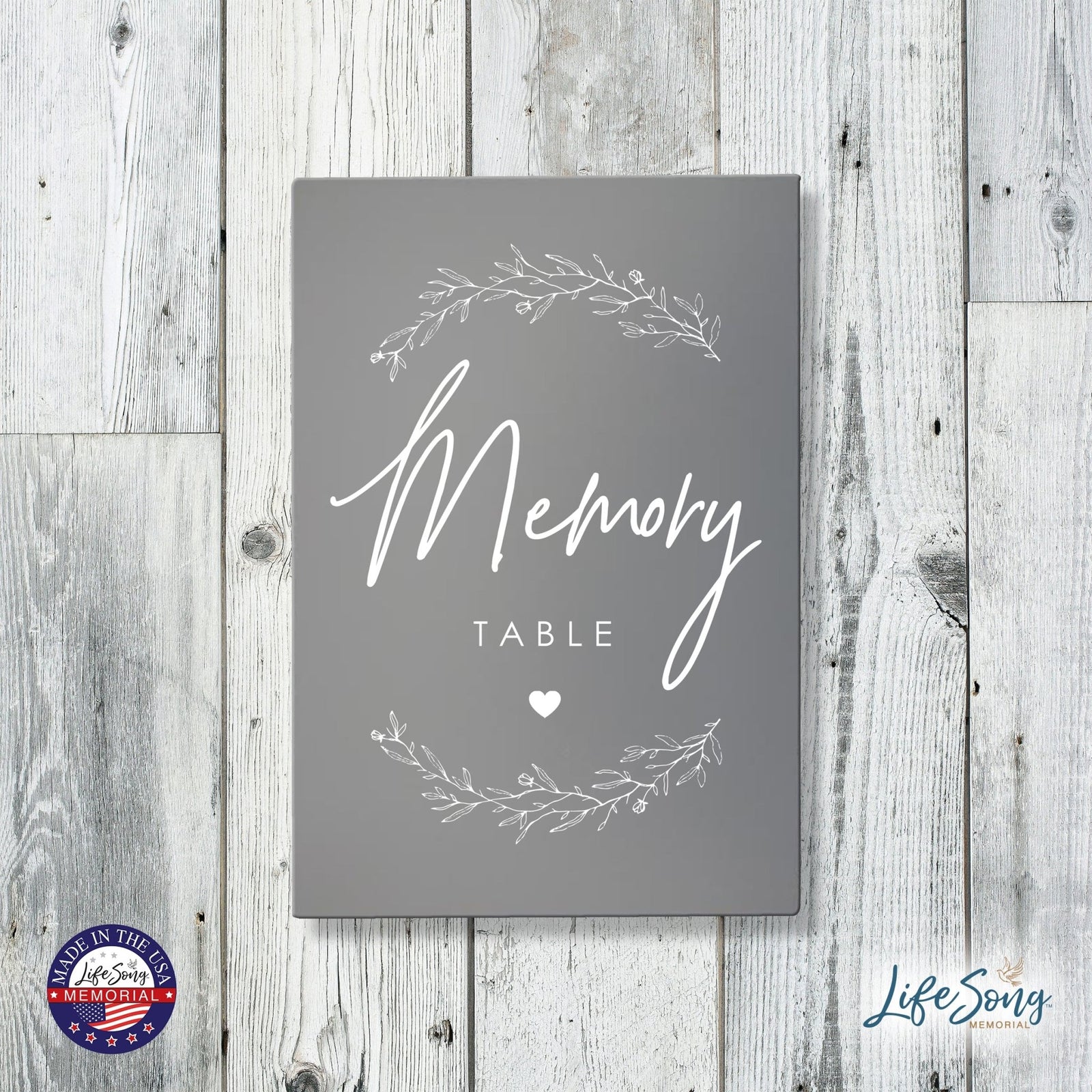 Memorial 5.5x8 Wooden Table Top and shelf decor Home Décor - Memory Table - LifeSong Milestones