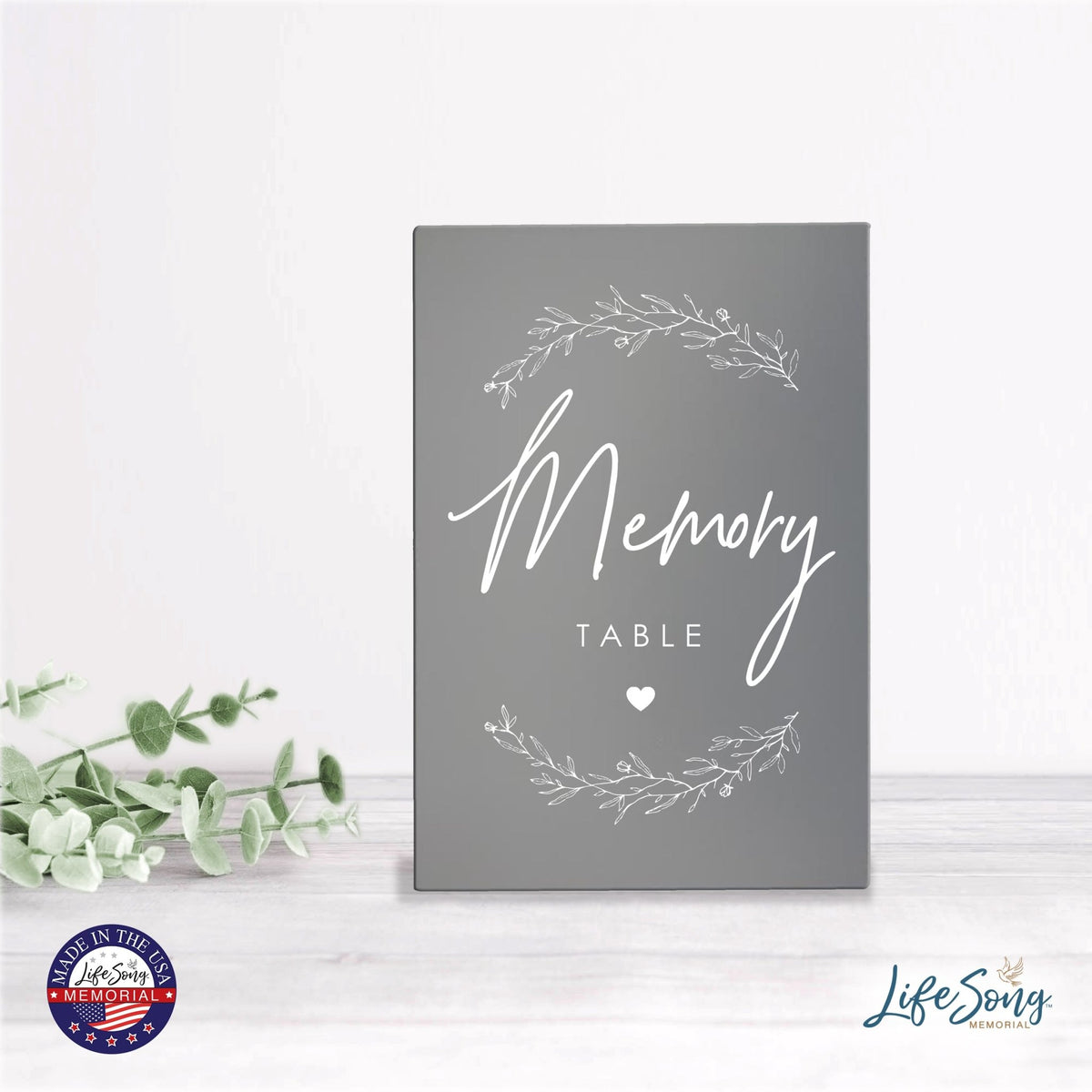 Memorial 5.5x8 Wooden Table Top and shelf decor Home Décor - Memory Table - LifeSong Milestones