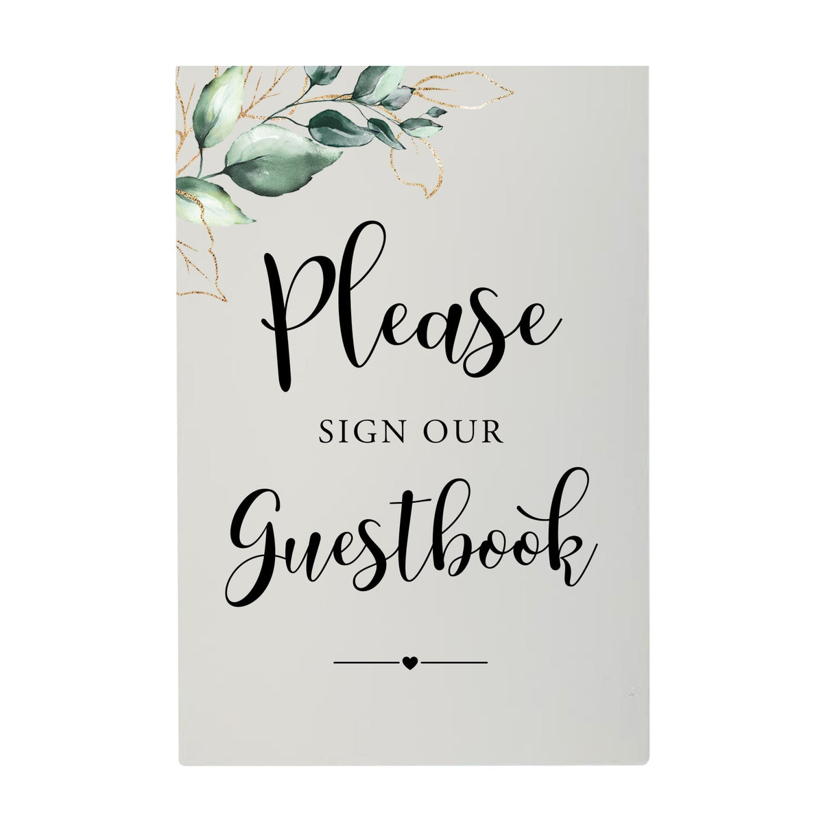 Memorial 5.5x8 Wooden Table Top and shelf decor Home Décor - Please Sign - LifeSong Milestones