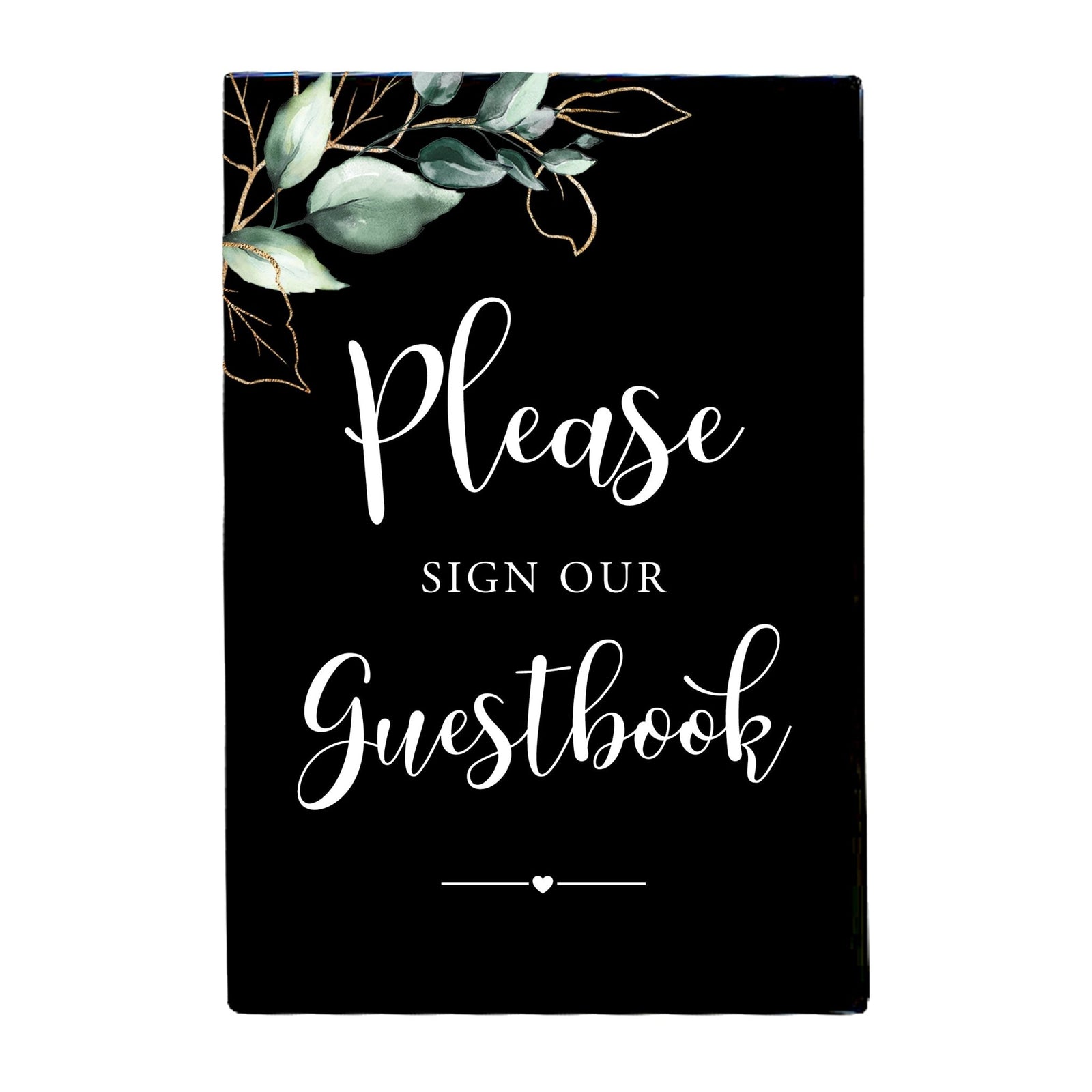 Memorial 5.5x8 Wooden Table Top and shelf decor Home Décor - Please Sign - LifeSong Milestones