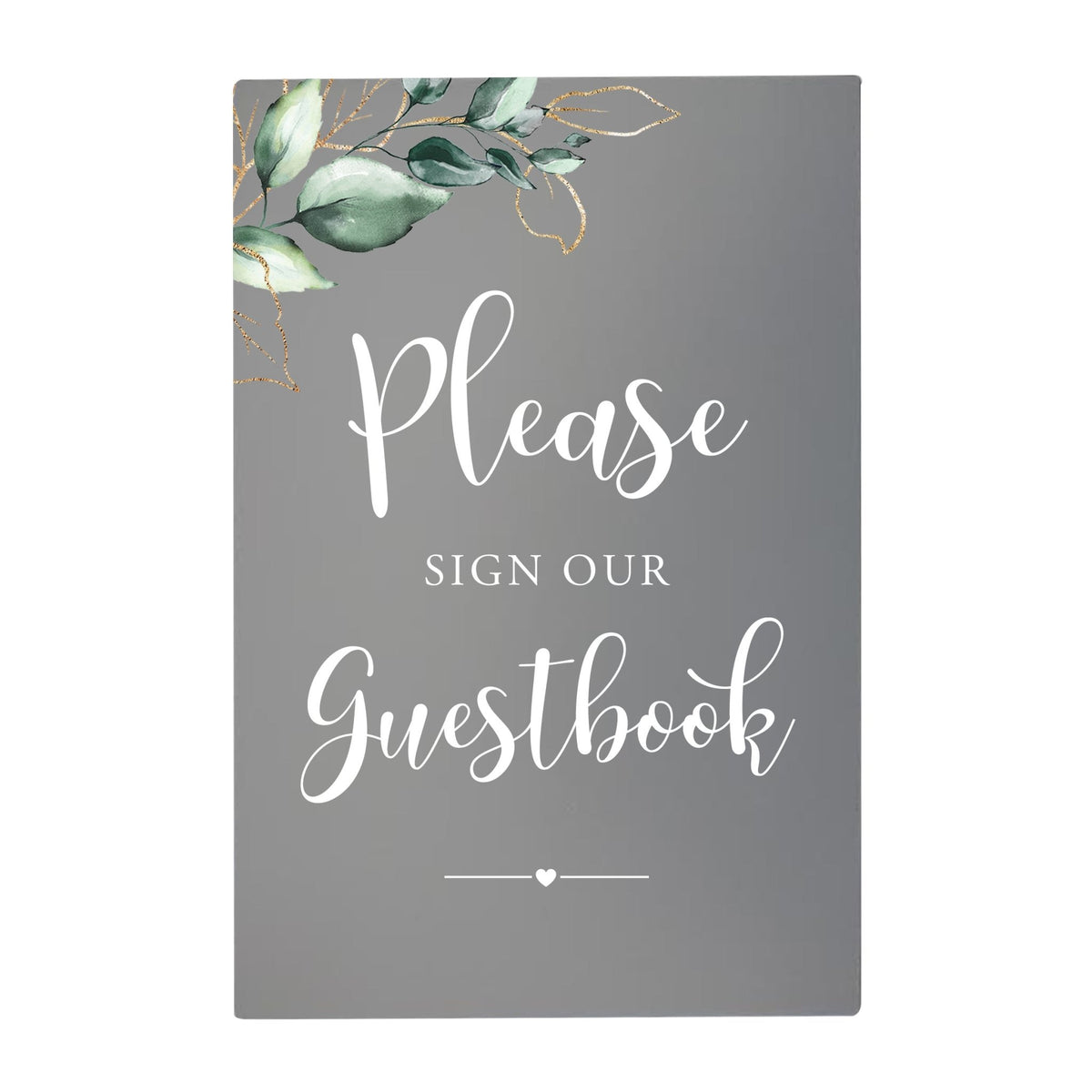 Memorial 5.5x8 Wooden Table Top and shelf decor Home Décor - Please Sign - LifeSong Milestones