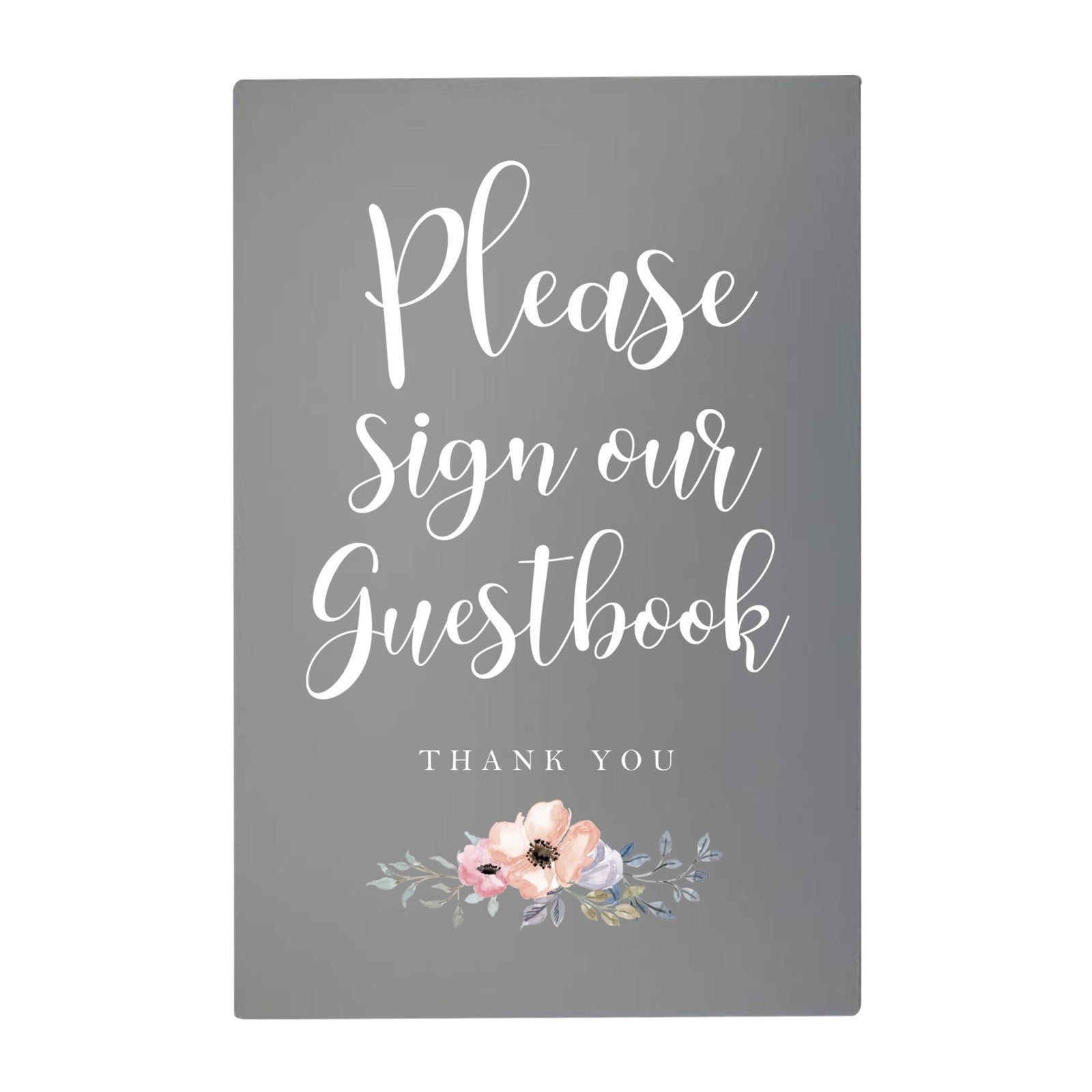 Memorial 5.5x8 Wooden Table Top and shelf decor Home Décor - Sign Our Guest Book - LifeSong Milestones