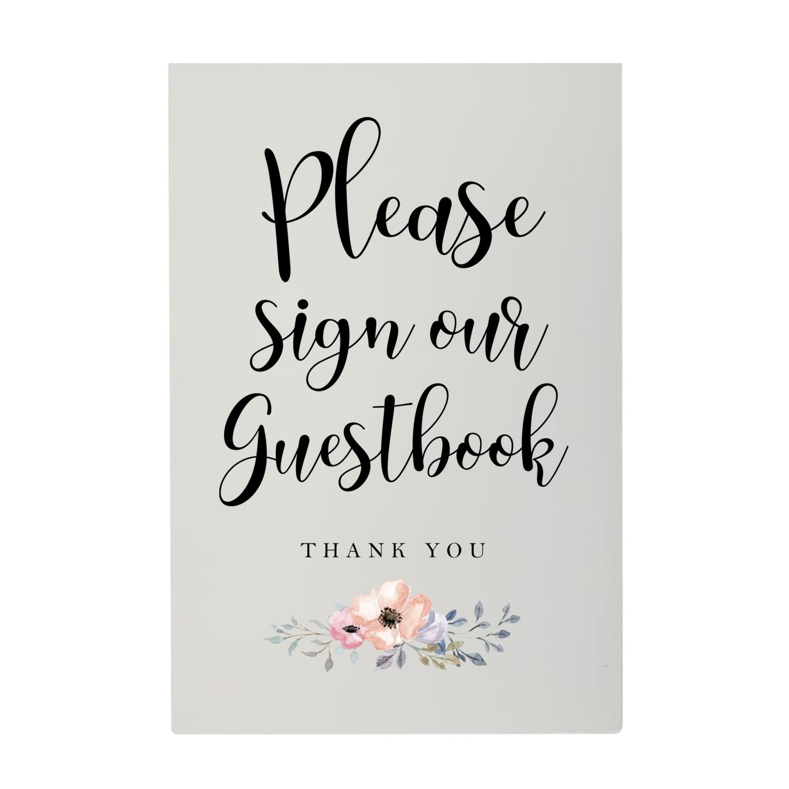 Memorial 5.5x8 Wooden Table Top and shelf decor Home Décor - Sign Our Guest Book - LifeSong Milestones