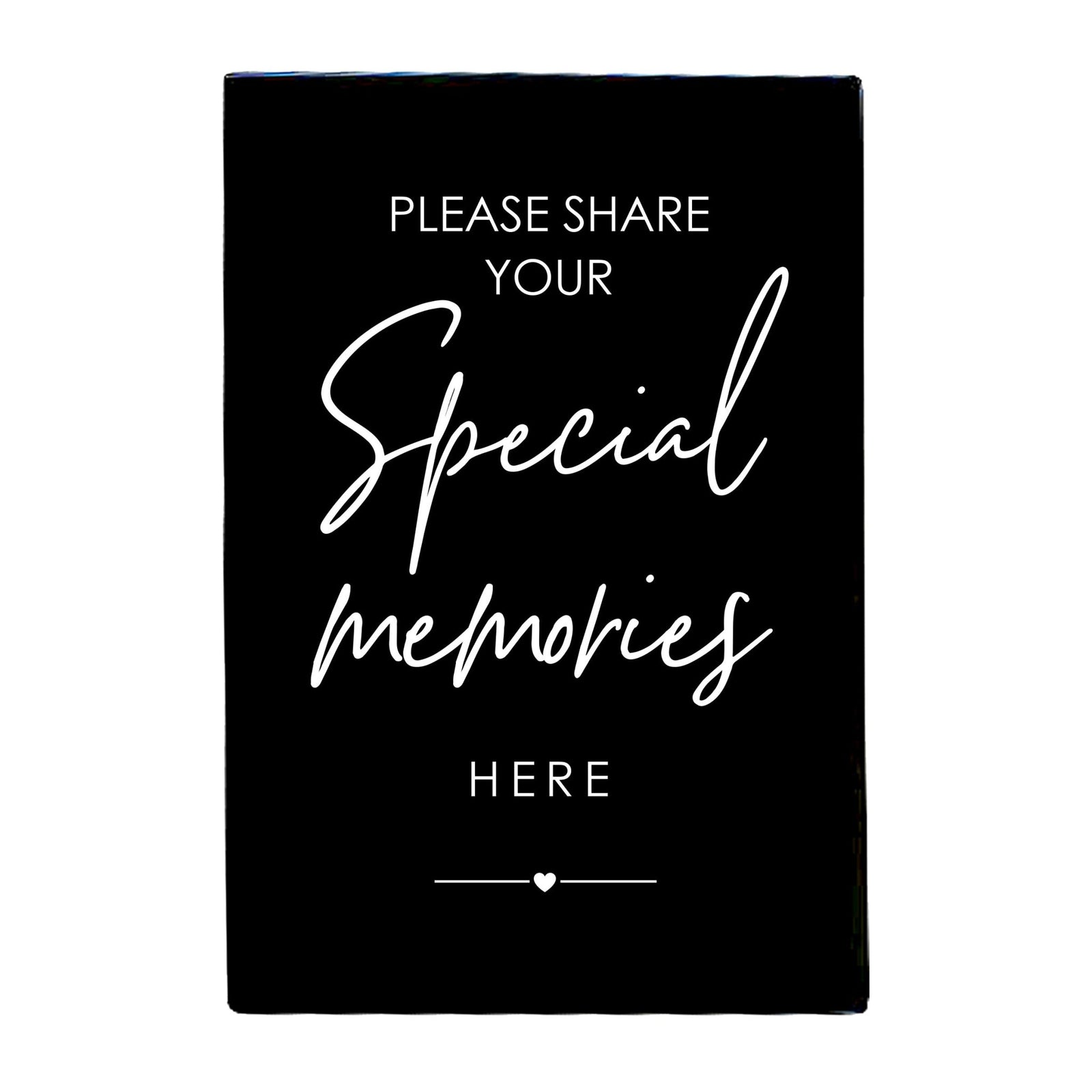Memorial 5.5x8 Wooden Table Top and shelf decor Home Décor - Sign Our Guest Book - LifeSong Milestones
