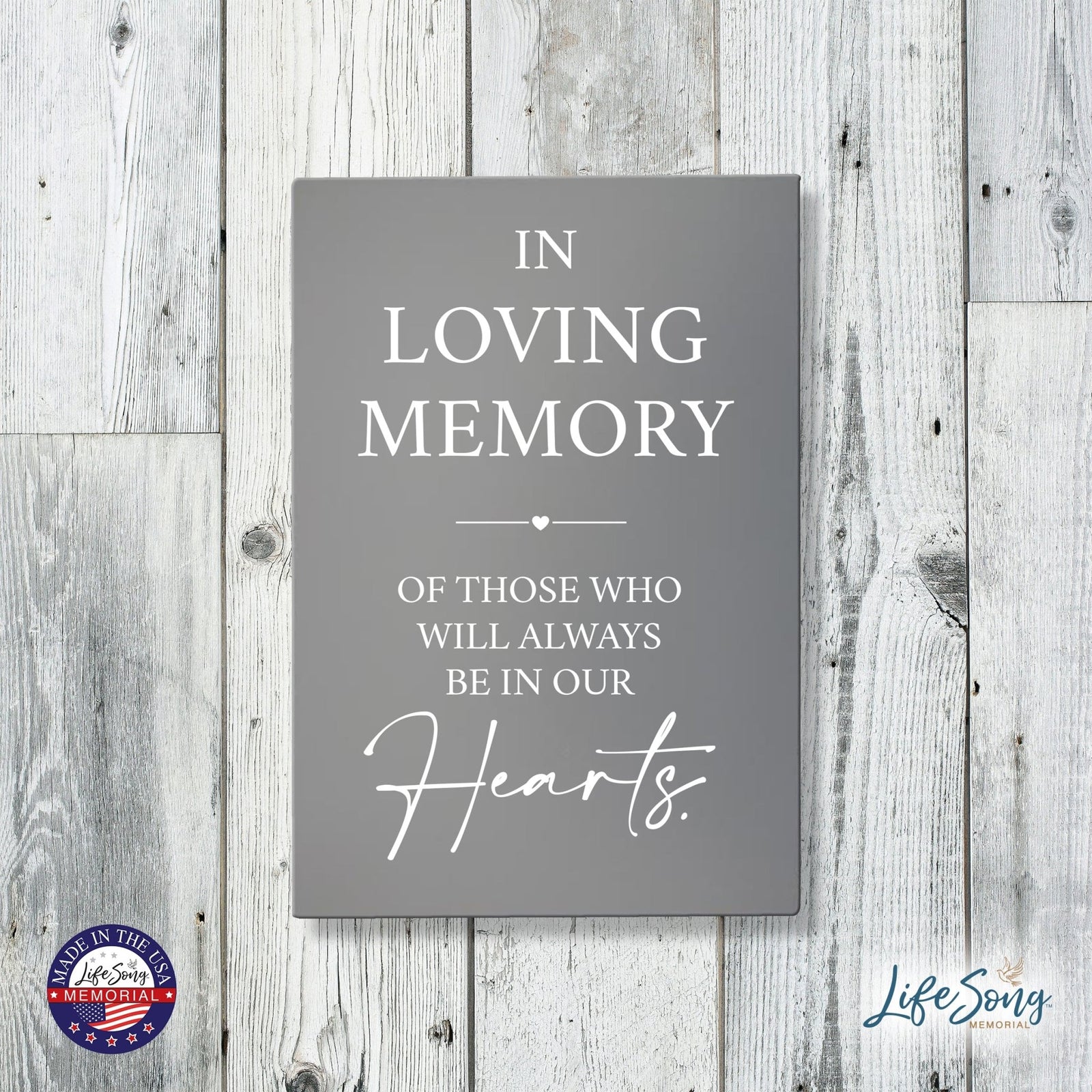 Memorial 5.5x8 Wooden Table Top and shelf decor Home Décor - Those Who Always - LifeSong Milestones