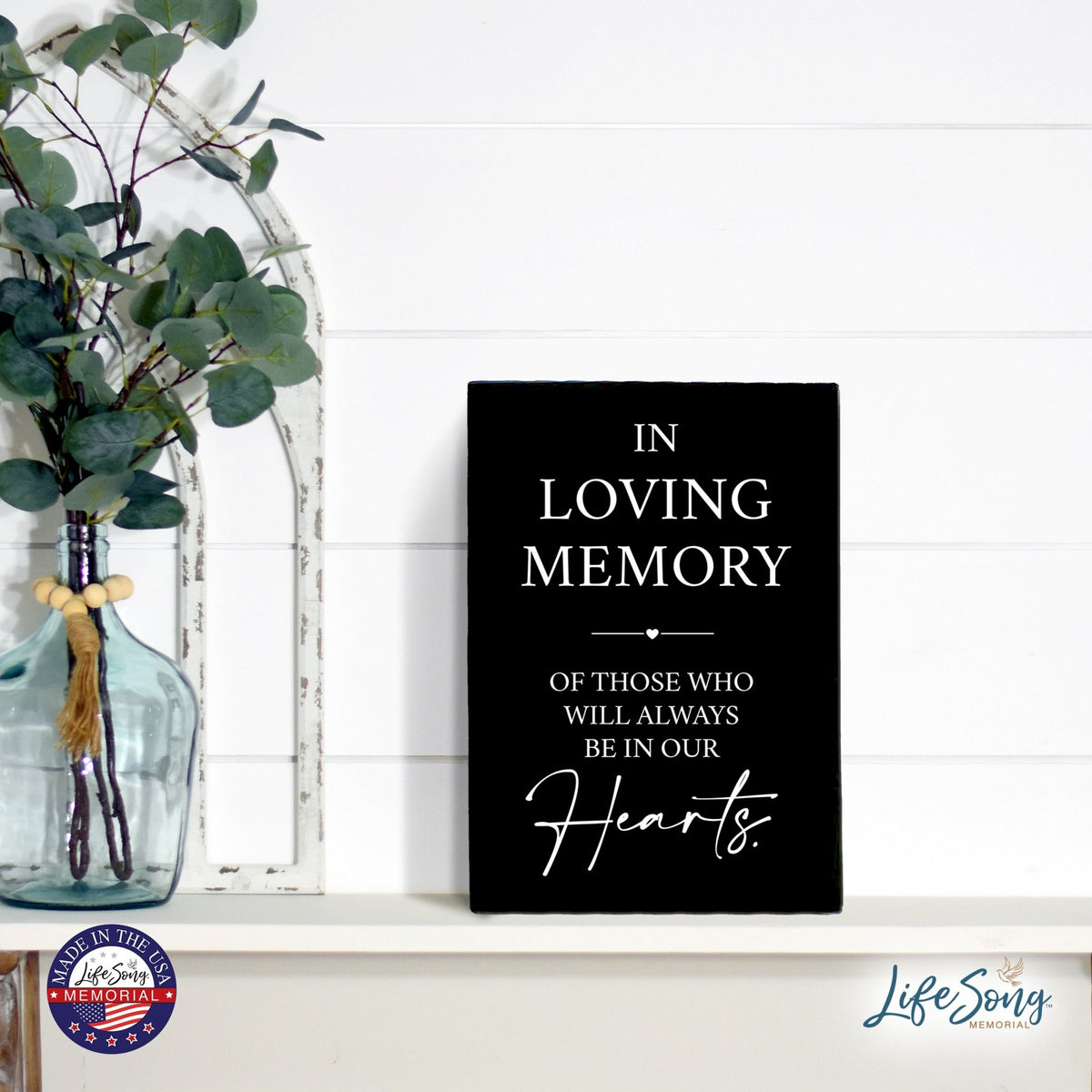Memorial 5.5x8 Wooden Table Top and shelf decor Home Décor - Those Who Always - LifeSong Milestones