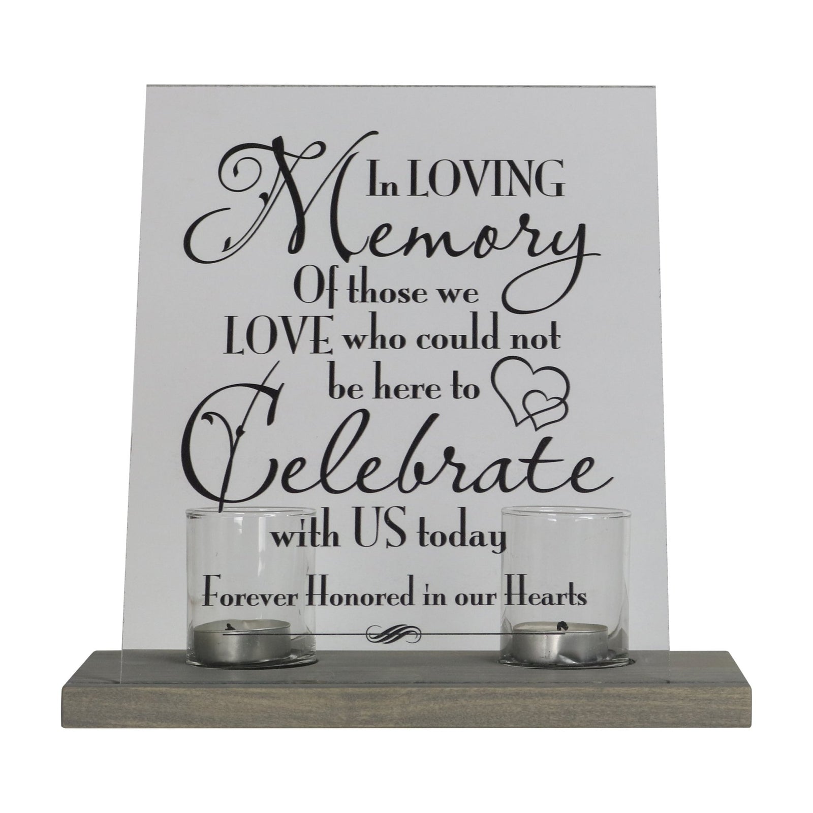 Memorial Acrylic Sign 8x10 with Votive Candle Holder In Loving Memory - LifeSong Milestones