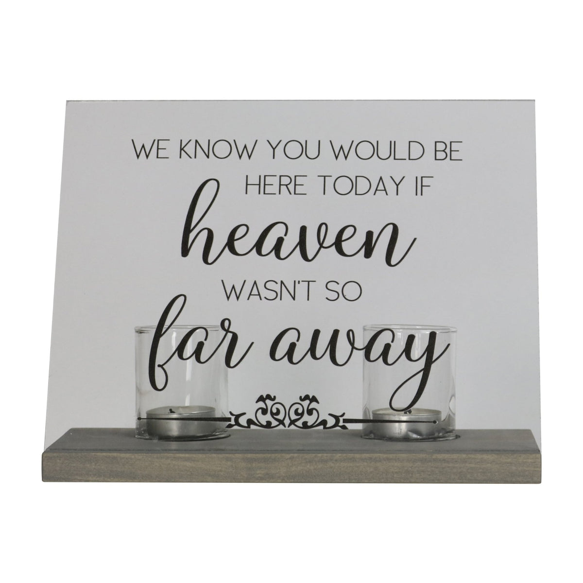 Memorial Acrylic Sign 8x10 with Votive Candle Holder So Far Away - LifeSong Milestones