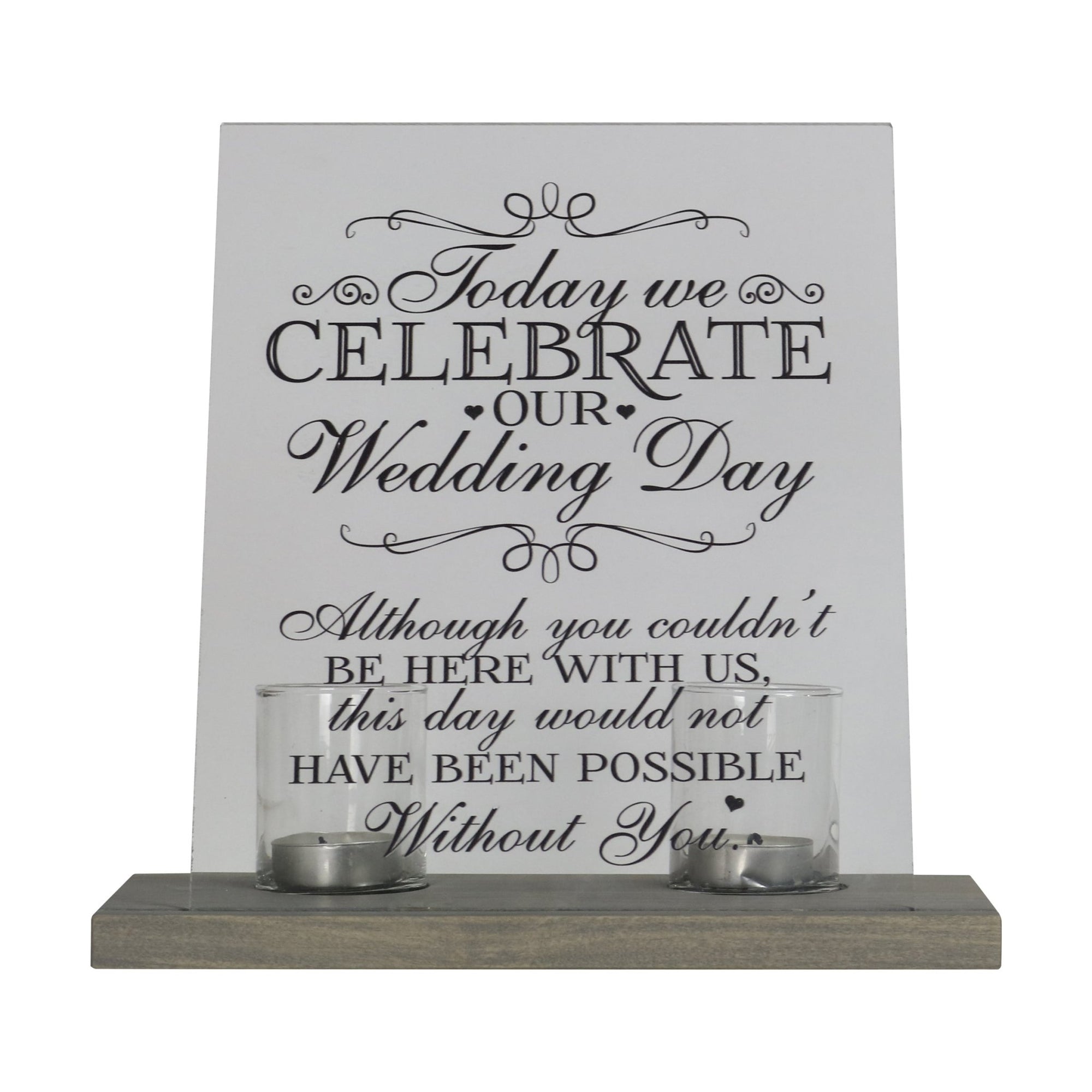 Memorial Acrylic Sign 8x10 with Votive Candle Holder Today We Celebrate - LifeSong Milestones