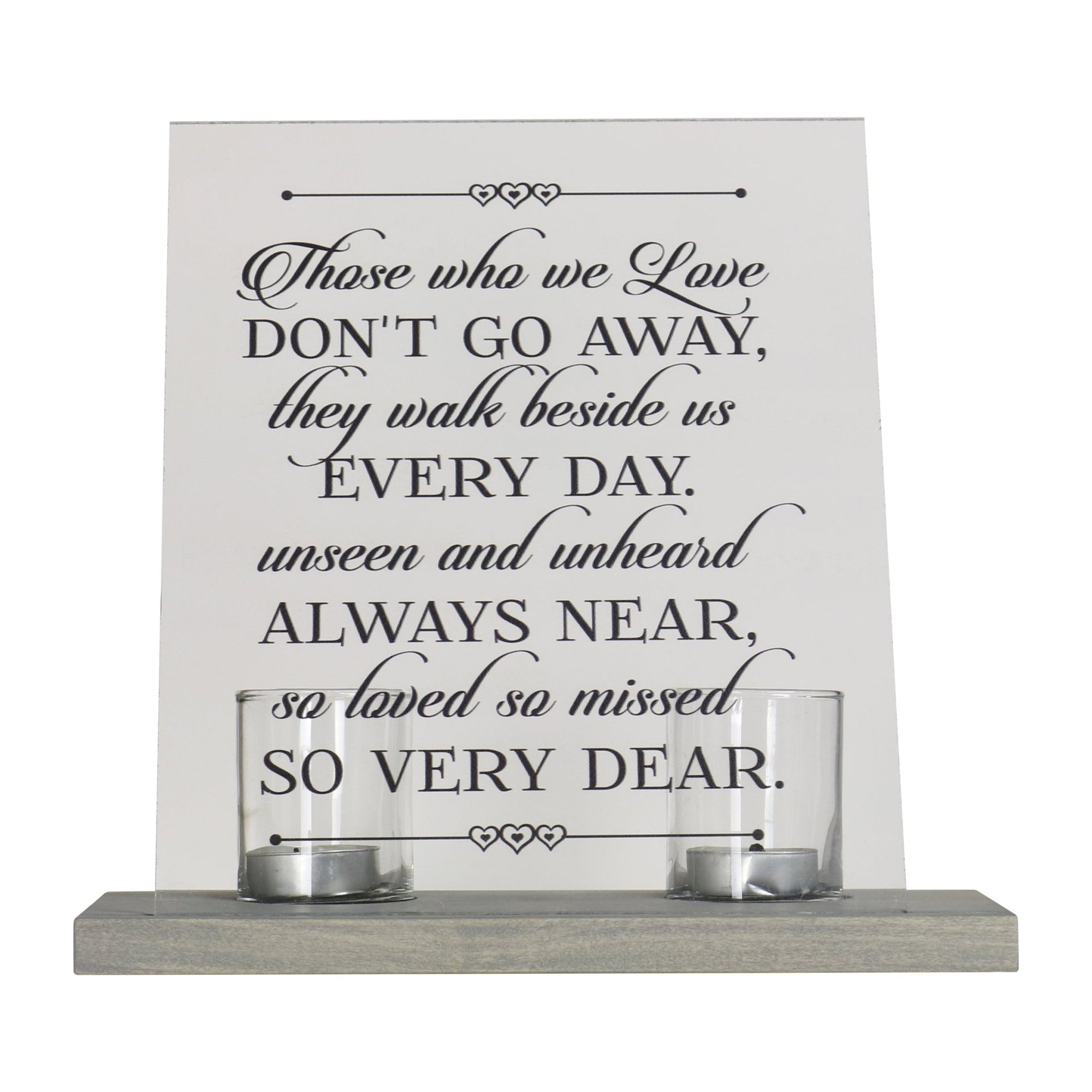 Memorial Acrylic Sign 8x10 with Votive Candle Holder Who We Love - LifeSong Milestones