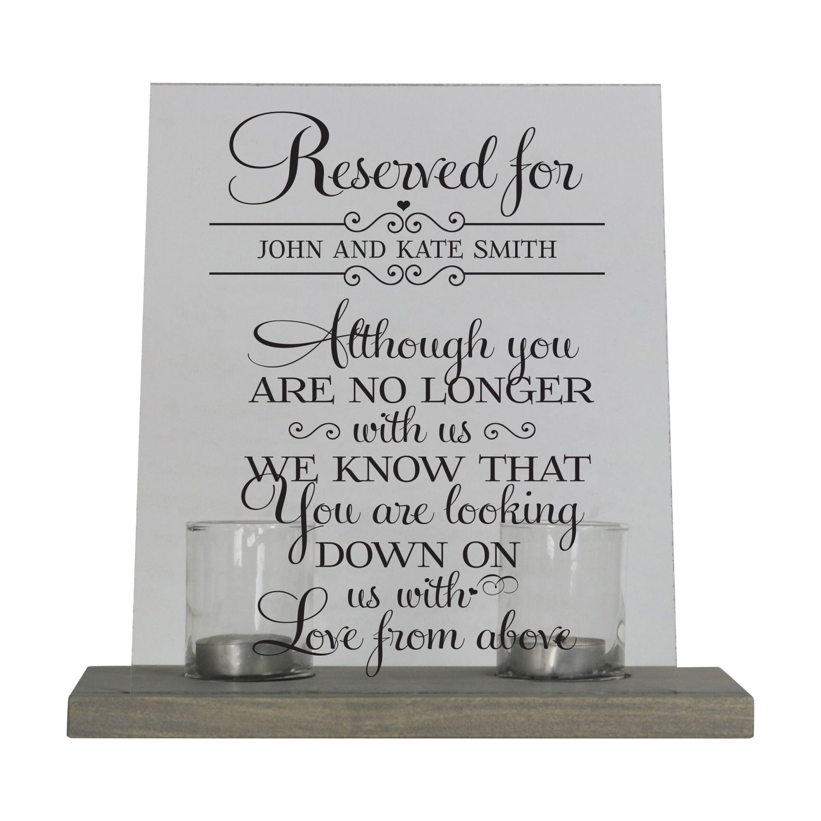 Memorial Acrylic Sign with Base and Votive Candle Holder Those Who We - LifeSong Milestones