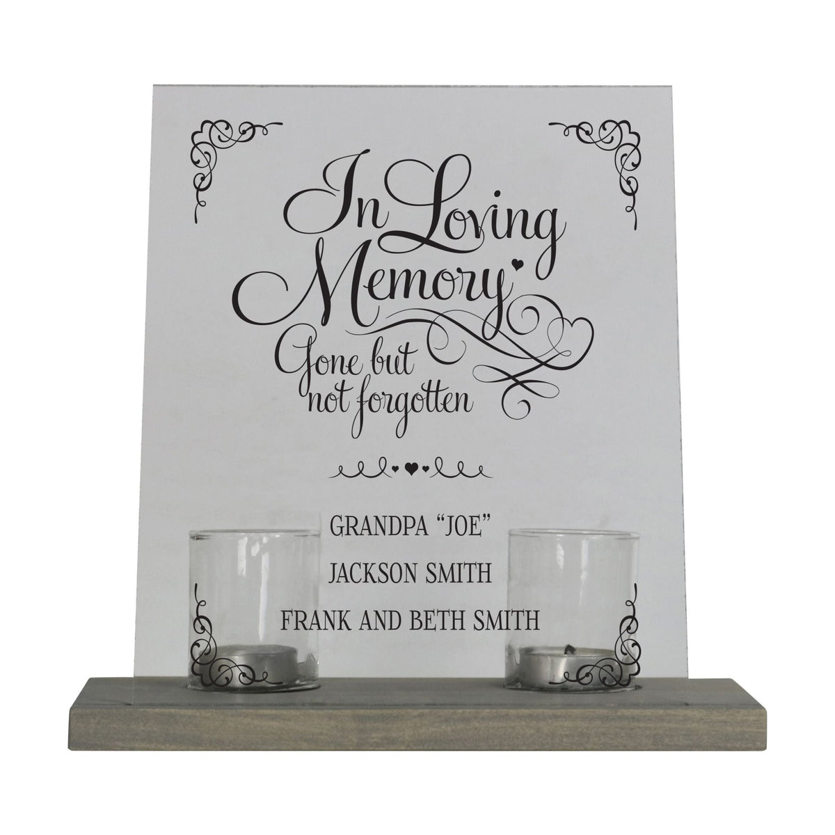 Memorial Acrylic Sign with Base and Votive Candle Holder Those Who We - LifeSong Milestones