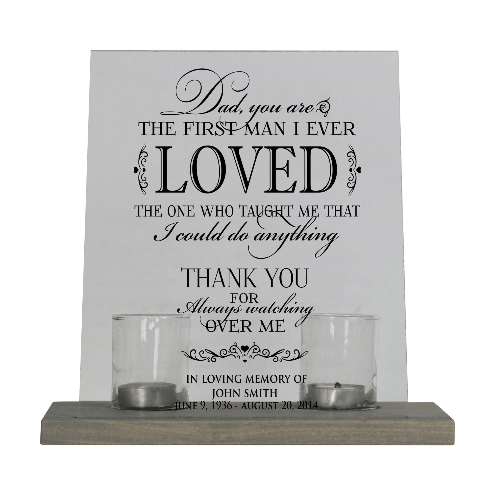 Memorial Acrylic Sign with Base and Votive Candle Holder Those Who We - LifeSong Milestones