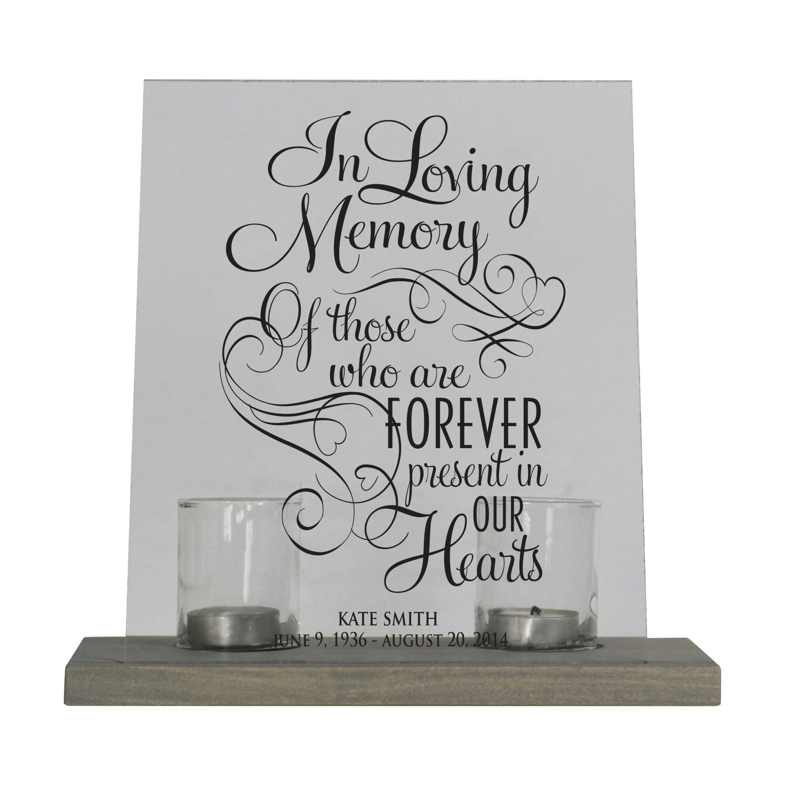 Memorial Acrylic Sign with Base and Votive Candle Holder Those Who We - LifeSong Milestones