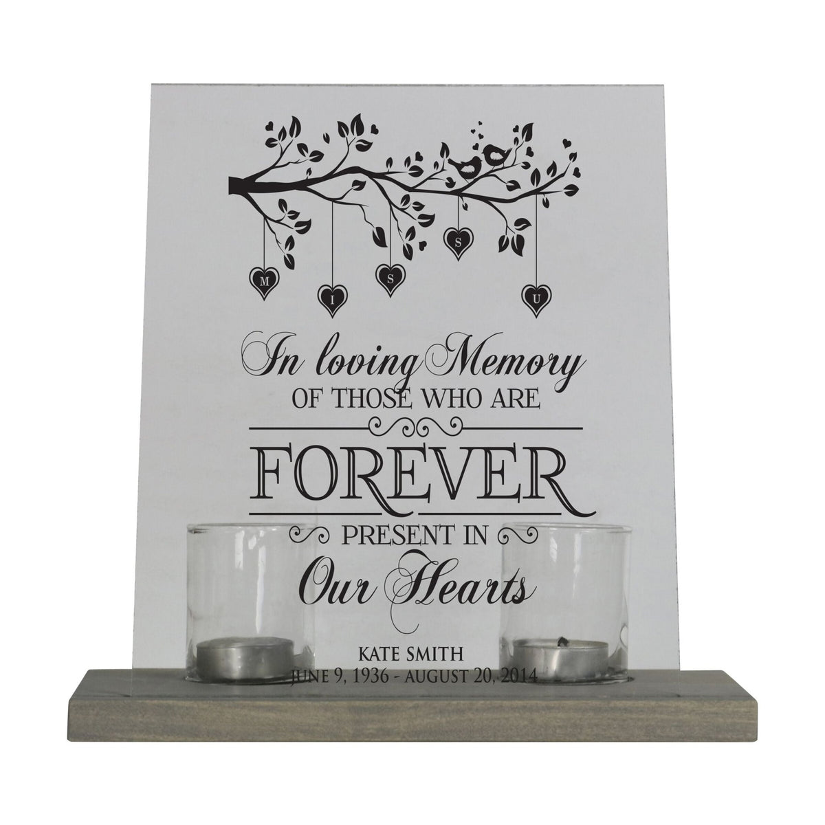 Memorial Acrylic Sign with Base and Votive Candle Holder Those Who We - LifeSong Milestones