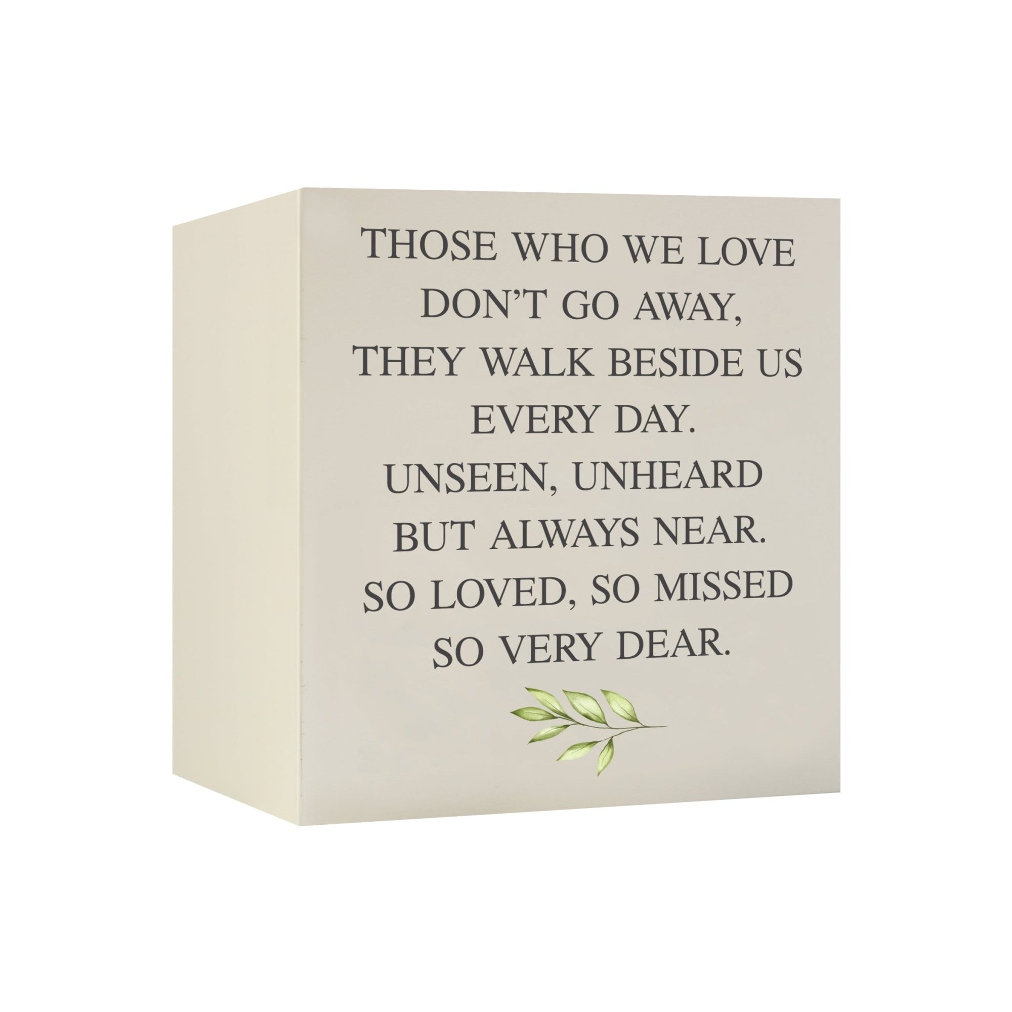 Memorial Bereavement Keepsake Cremation Shadow Box and Urn 6x6in Holds 53 Cu Inches Of Human Ashes Those Who We Love - LifeSong Milestones