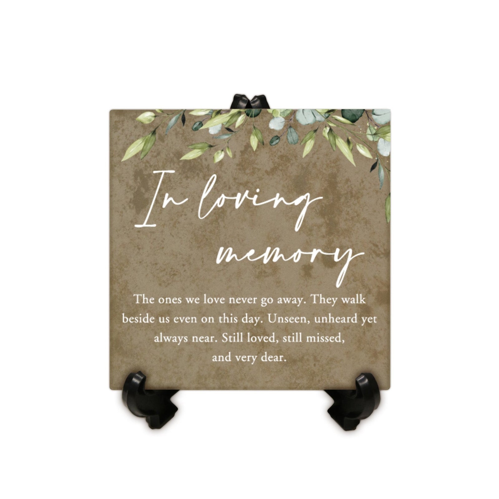 Memorial Ceramic Trivet with Stand for Home Decor - LifeSong Milestones