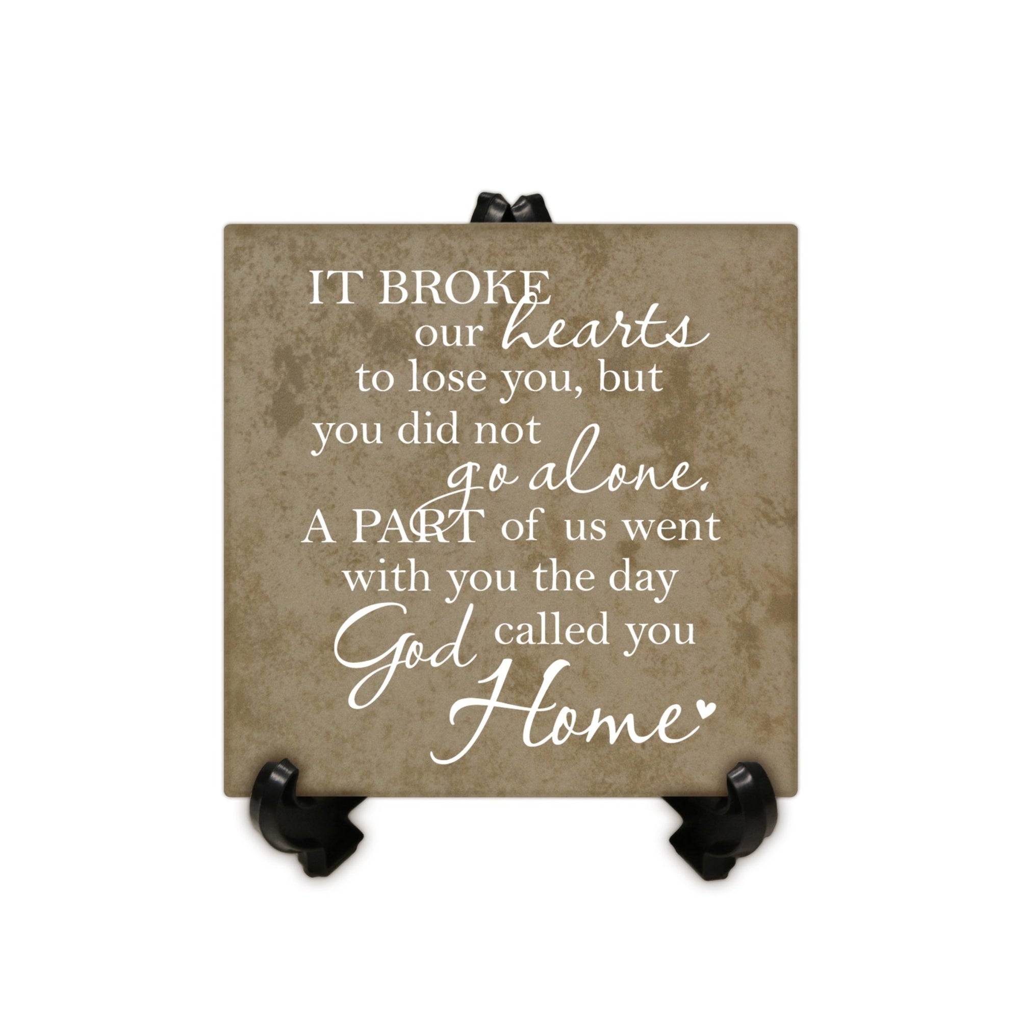 Memorial Ceramic Trivet with Stand for Home Decor - LifeSong Milestones