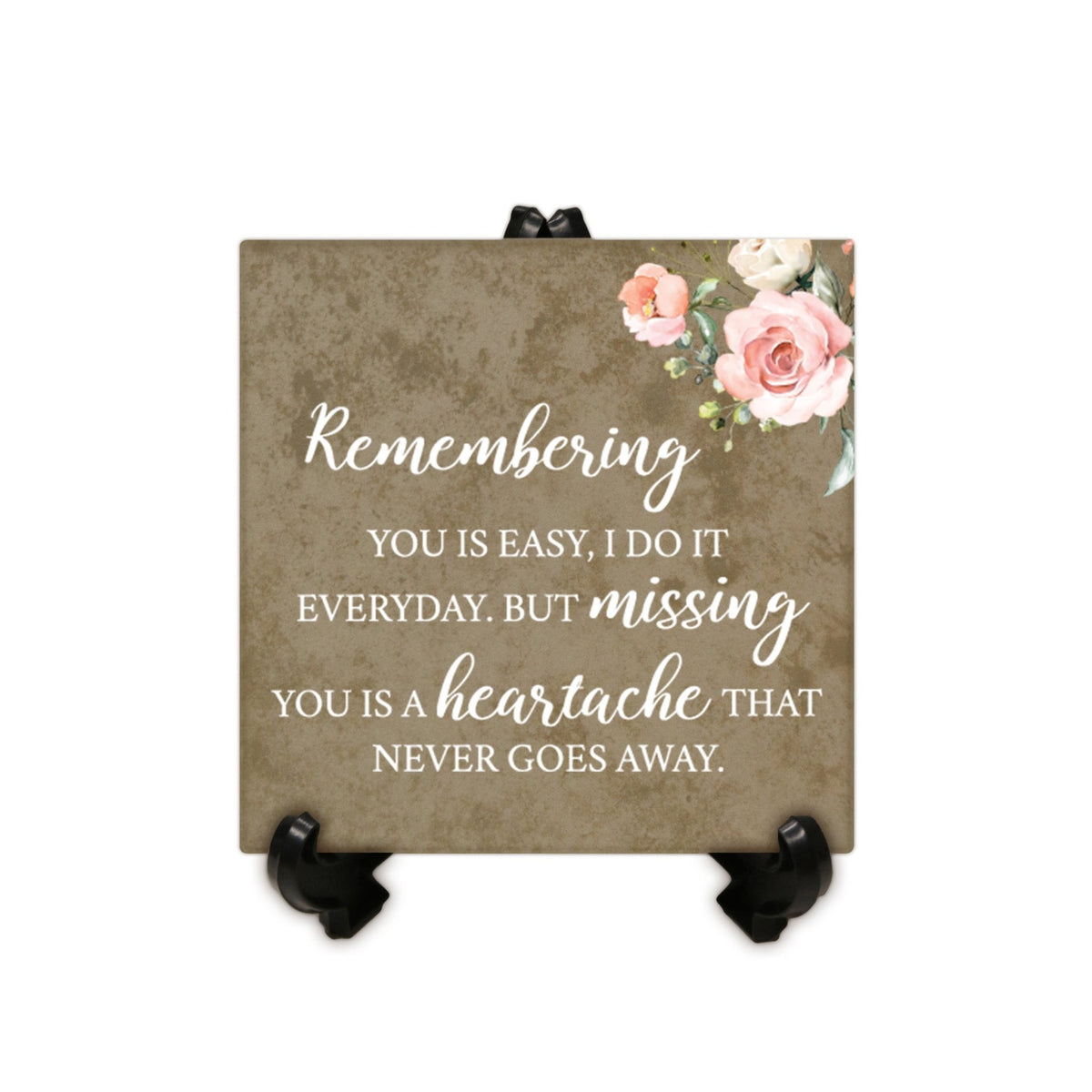 Memorial Ceramic Trivet with Stand for Home Decor - LifeSong Milestones