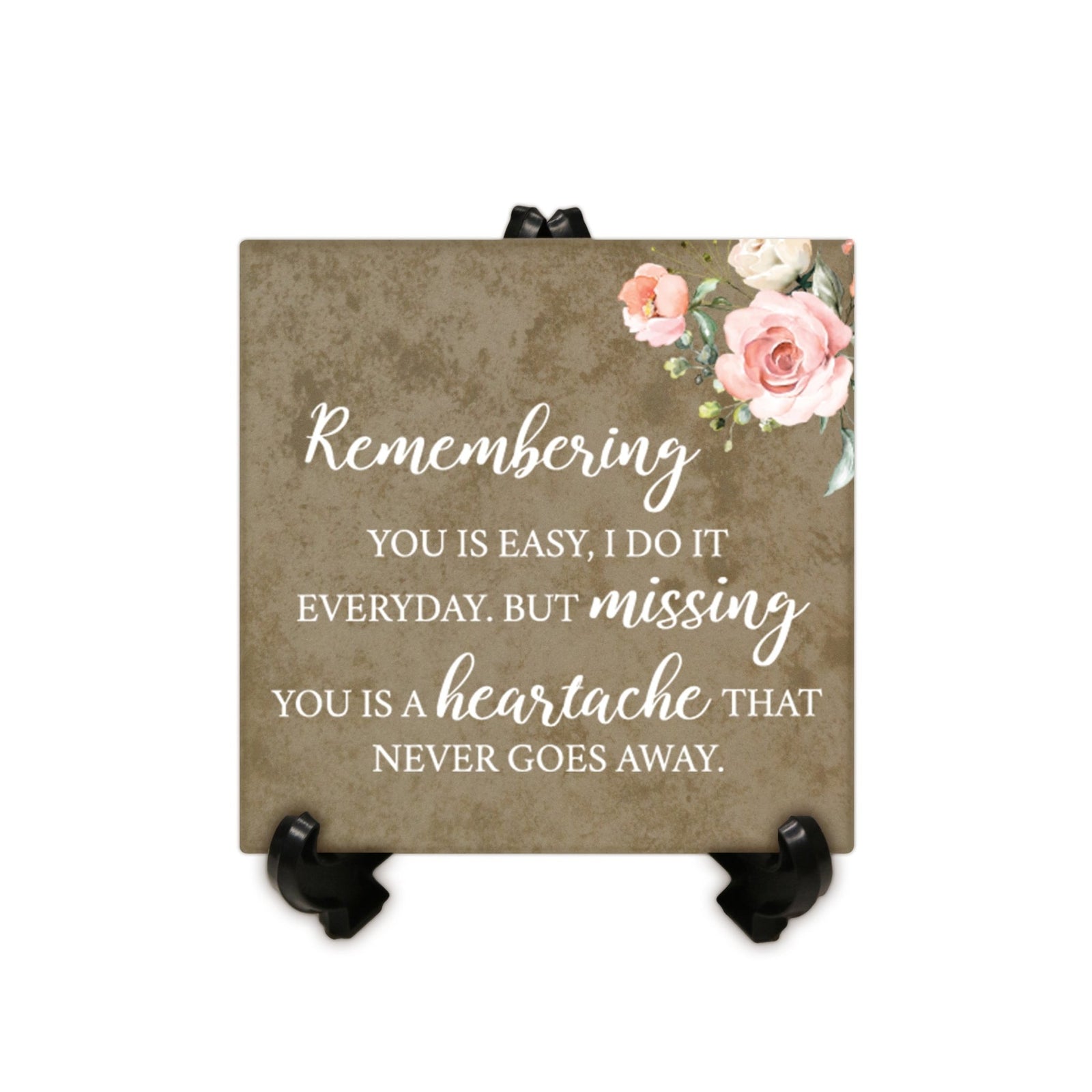 Memorial Ceramic Trivet with Stand for Home Decor - LifeSong Milestones