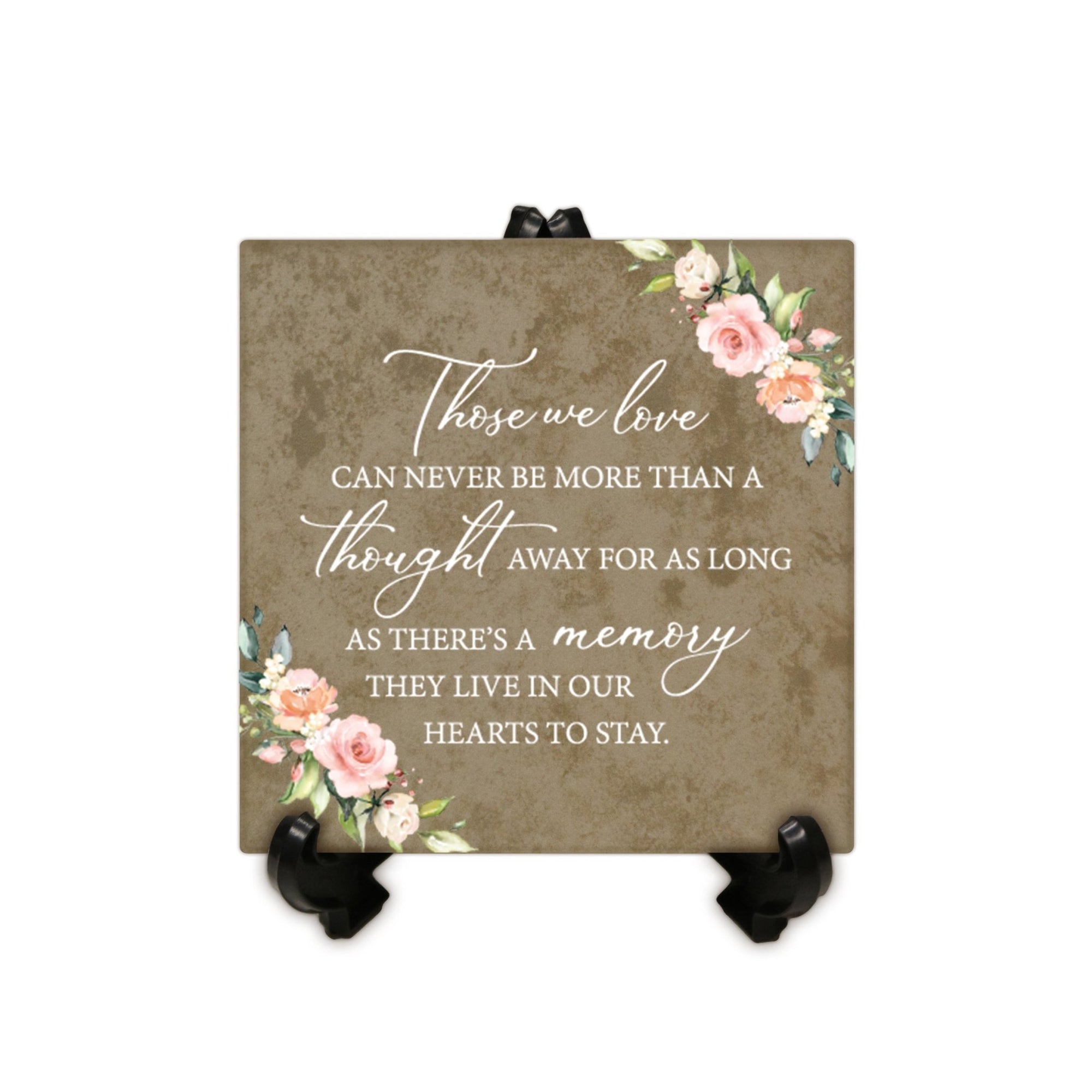 Memorial Ceramic Trivet with Stand for Home Decor - Those We Love Can Never - LifeSong Milestones