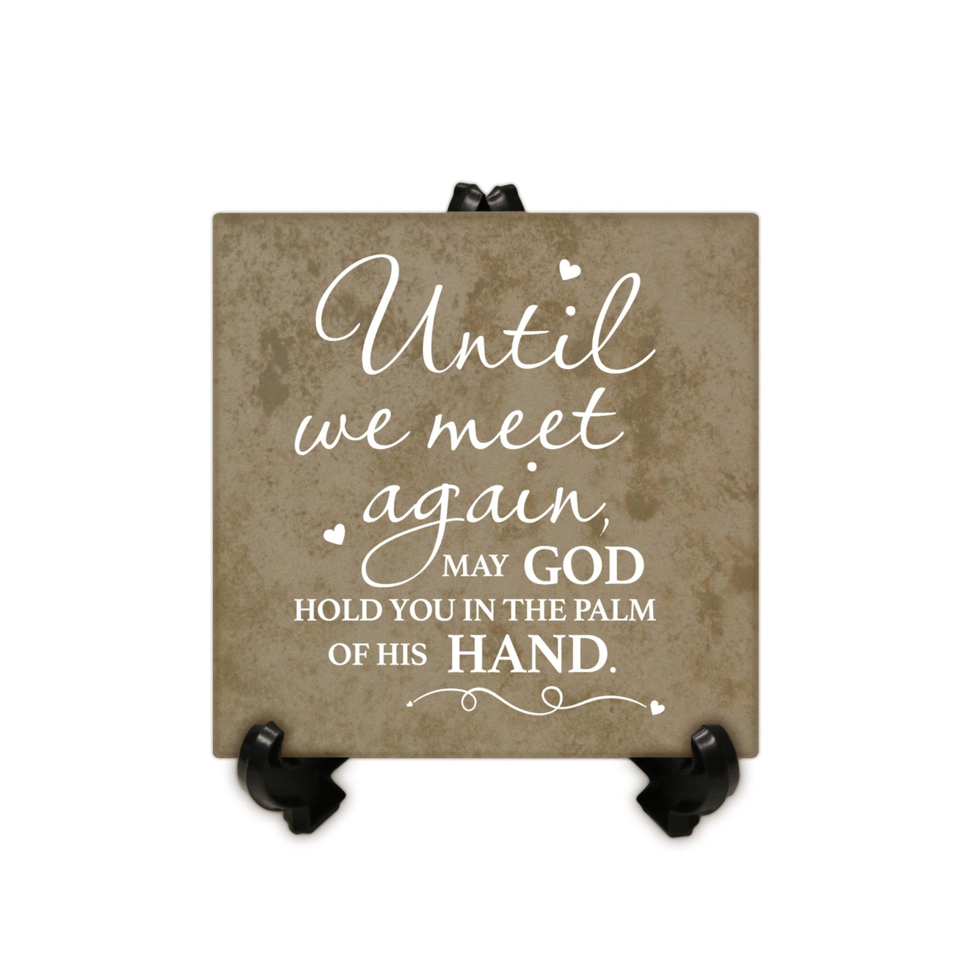 Memorial Ceramic Trivet with Stand for Home Decor - Until We Meet Again - LifeSong Milestones