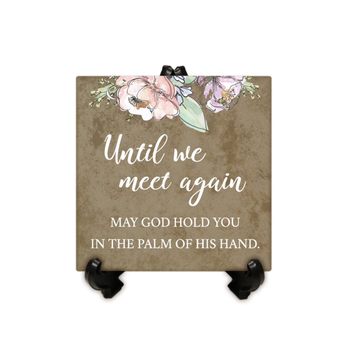 Memorial Ceramic Trivet with Stand for Home Decor - Until We Meet Again - LifeSong Milestones