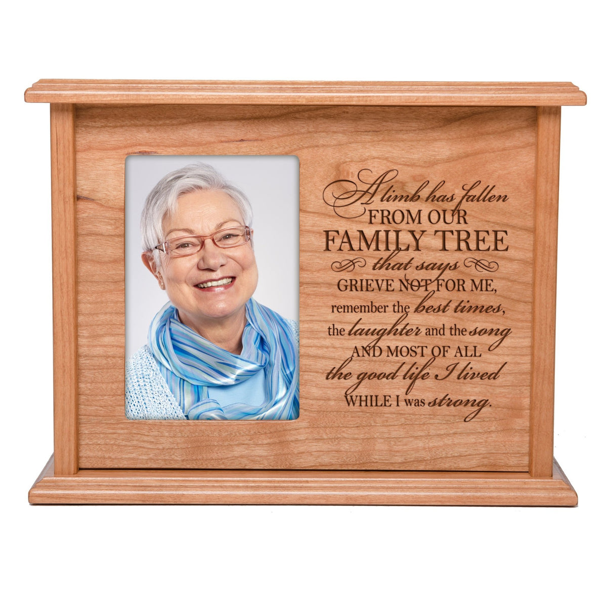 Personalized Engraved Photo Cremation Urn Box Memorial Gift