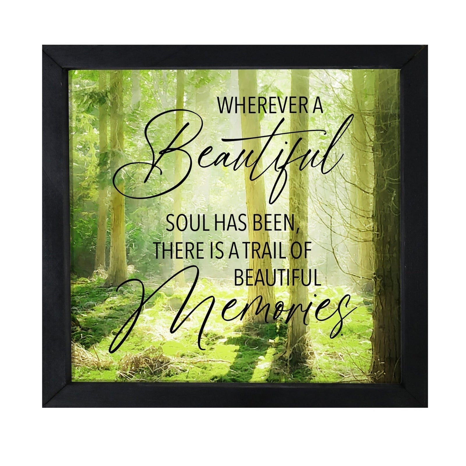 Memorial decorations for the celebration of life - a stunning framed shadow box to commemorate your loved one's legacy.