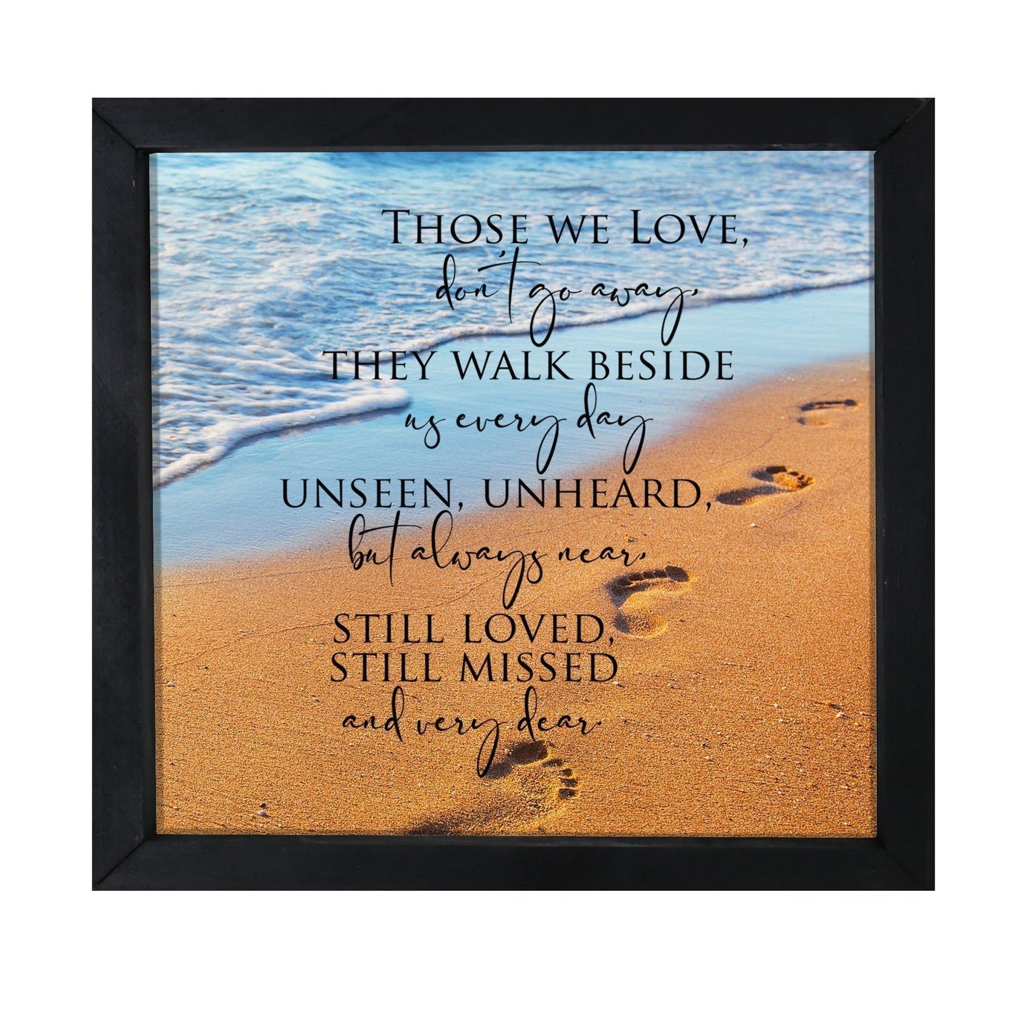Condolence and sympathy in a thoughtful framed shadow box