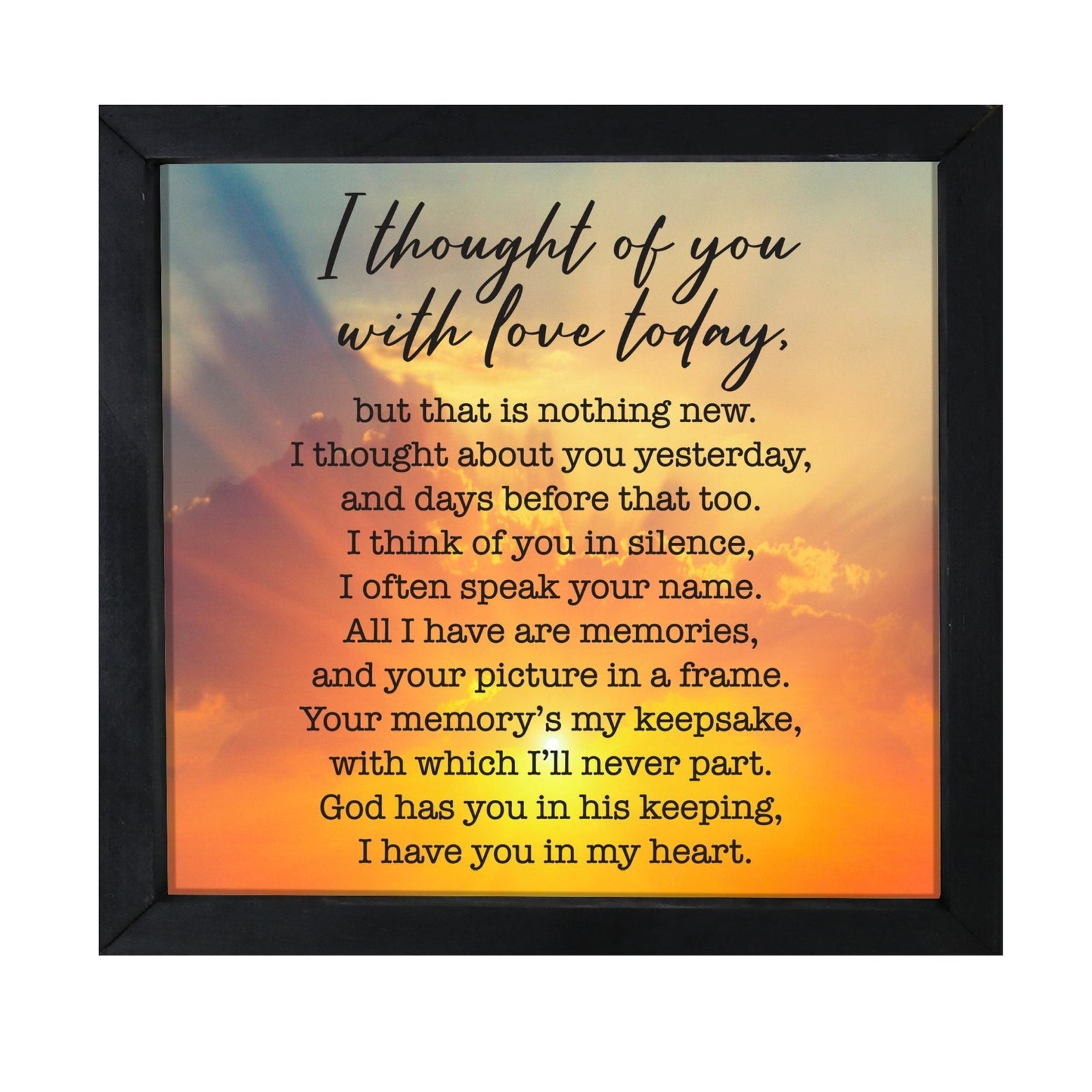 Lifesong Milestones Memorial Framed Shadow Box for Loss of Loved One Sympathy Gift