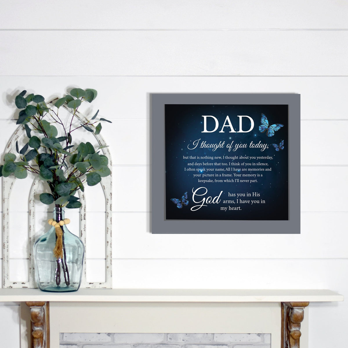 Memorial decorations for the celebration of life - a stunning framed shadow box to commemorate your loved one's legacy.