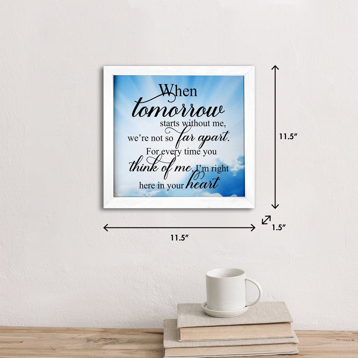 Memorial decorations for the celebration of life - a stunning framed shadow box to commemorate your loved one's legacy.