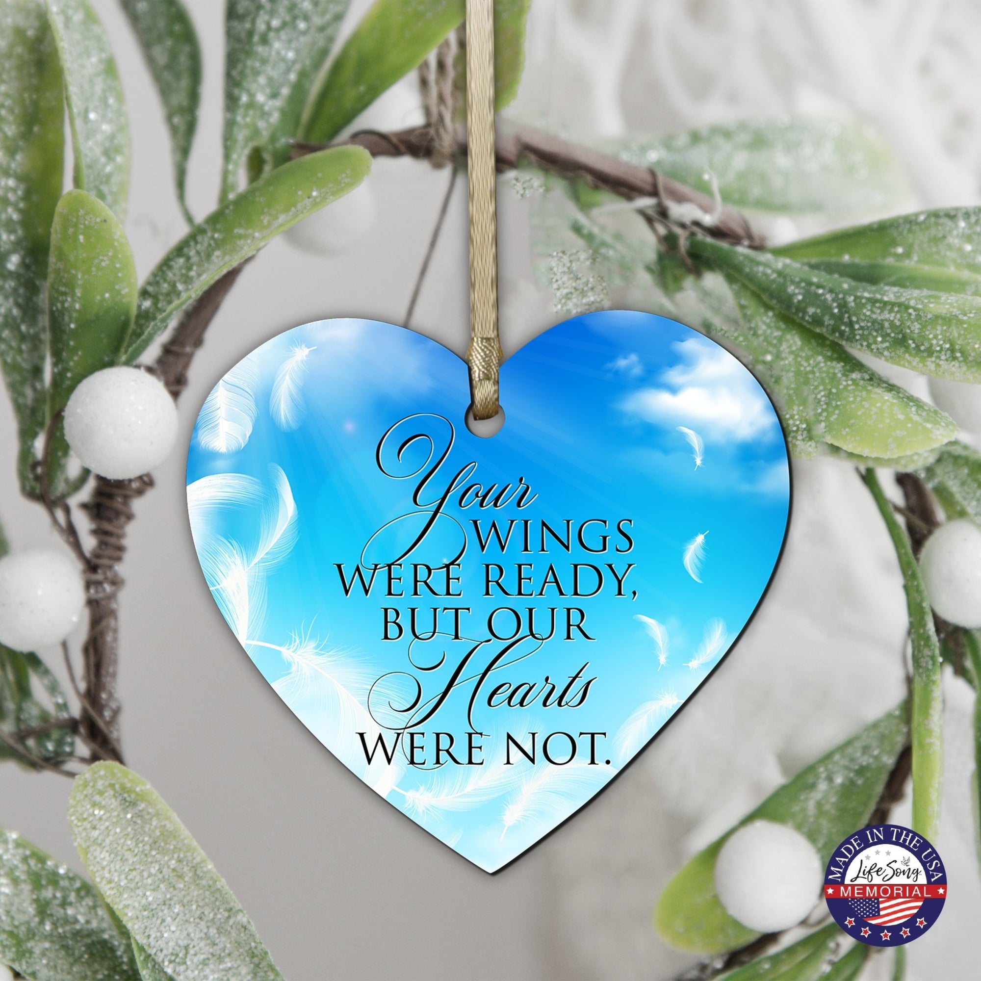 Memorial Hanging Heart Ornament for Loss of Loved One - LifeSong Milestones